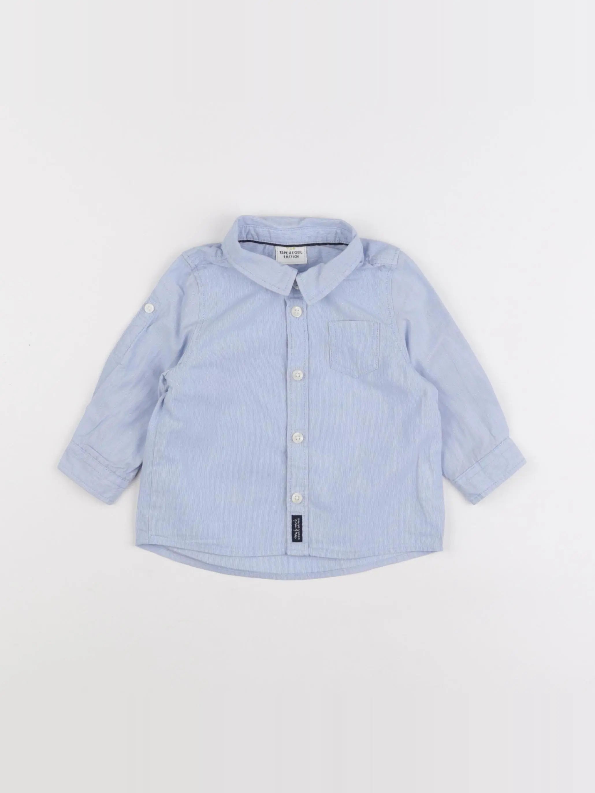 Tape à l'oeil - chemise bleu - 9 mois