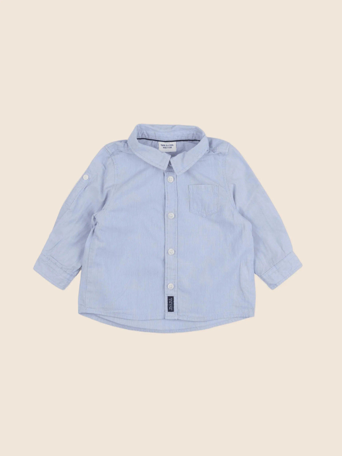 Tape à l'oeil - chemise bleu - 9 mois