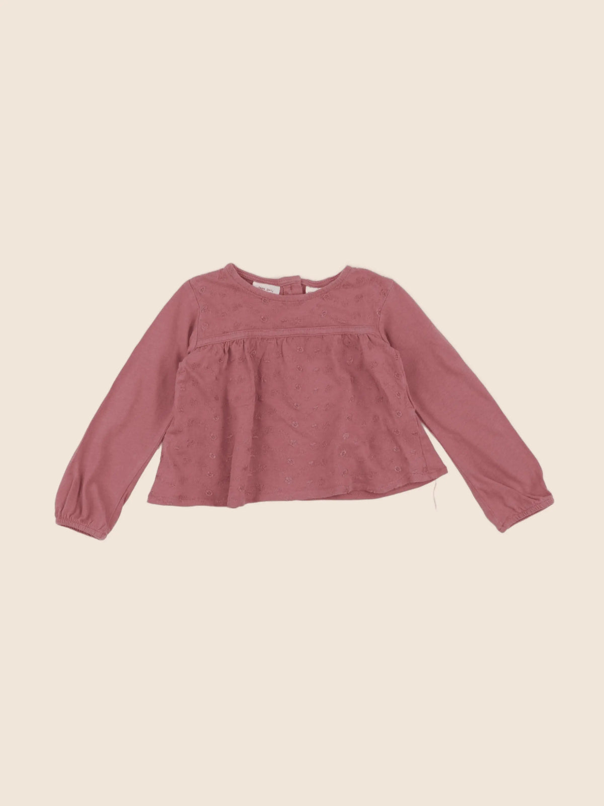 Zara - tee-shirt rose - 6/9 mois