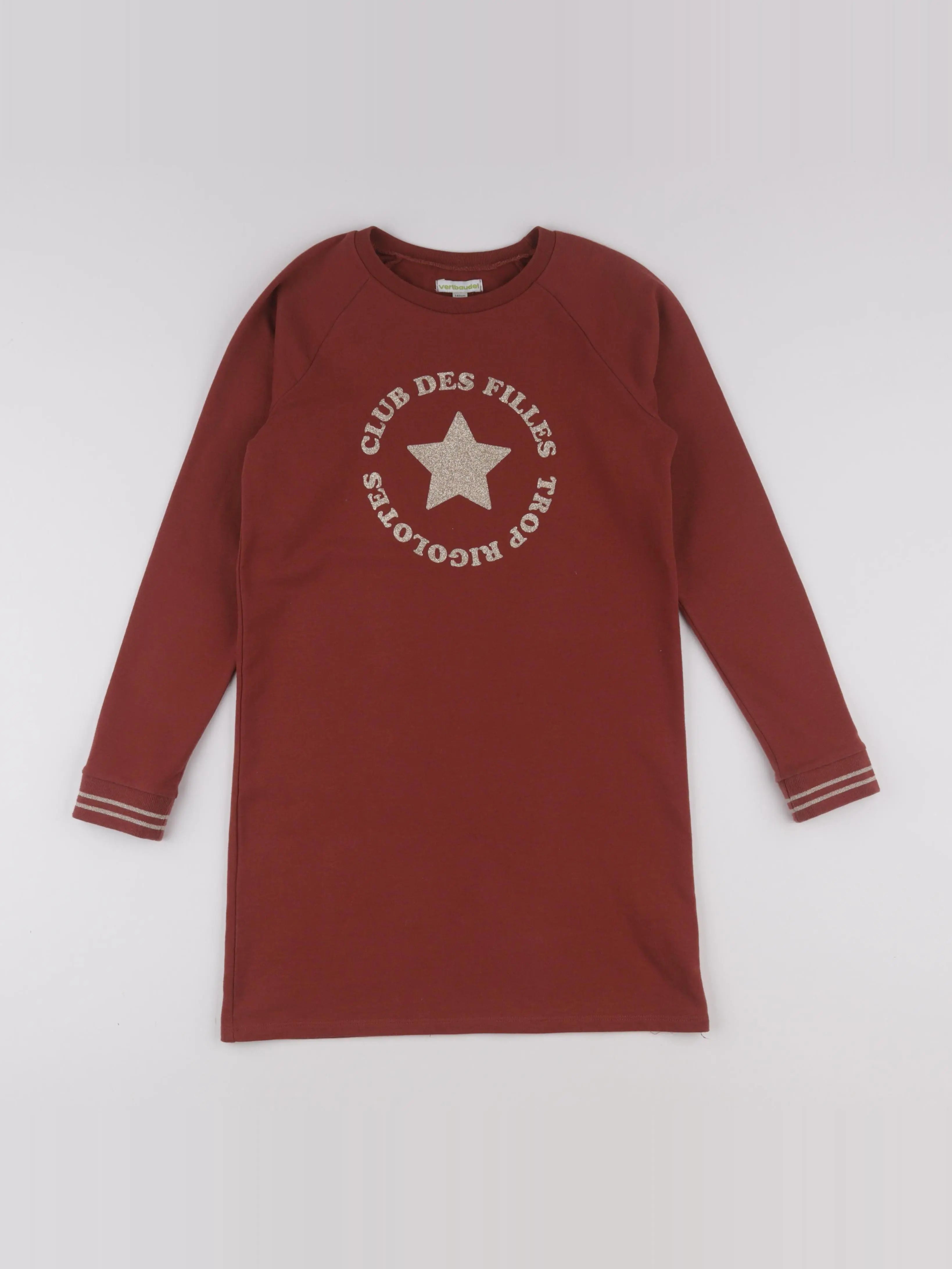 Vertbaudet - robe marron - 10 ans