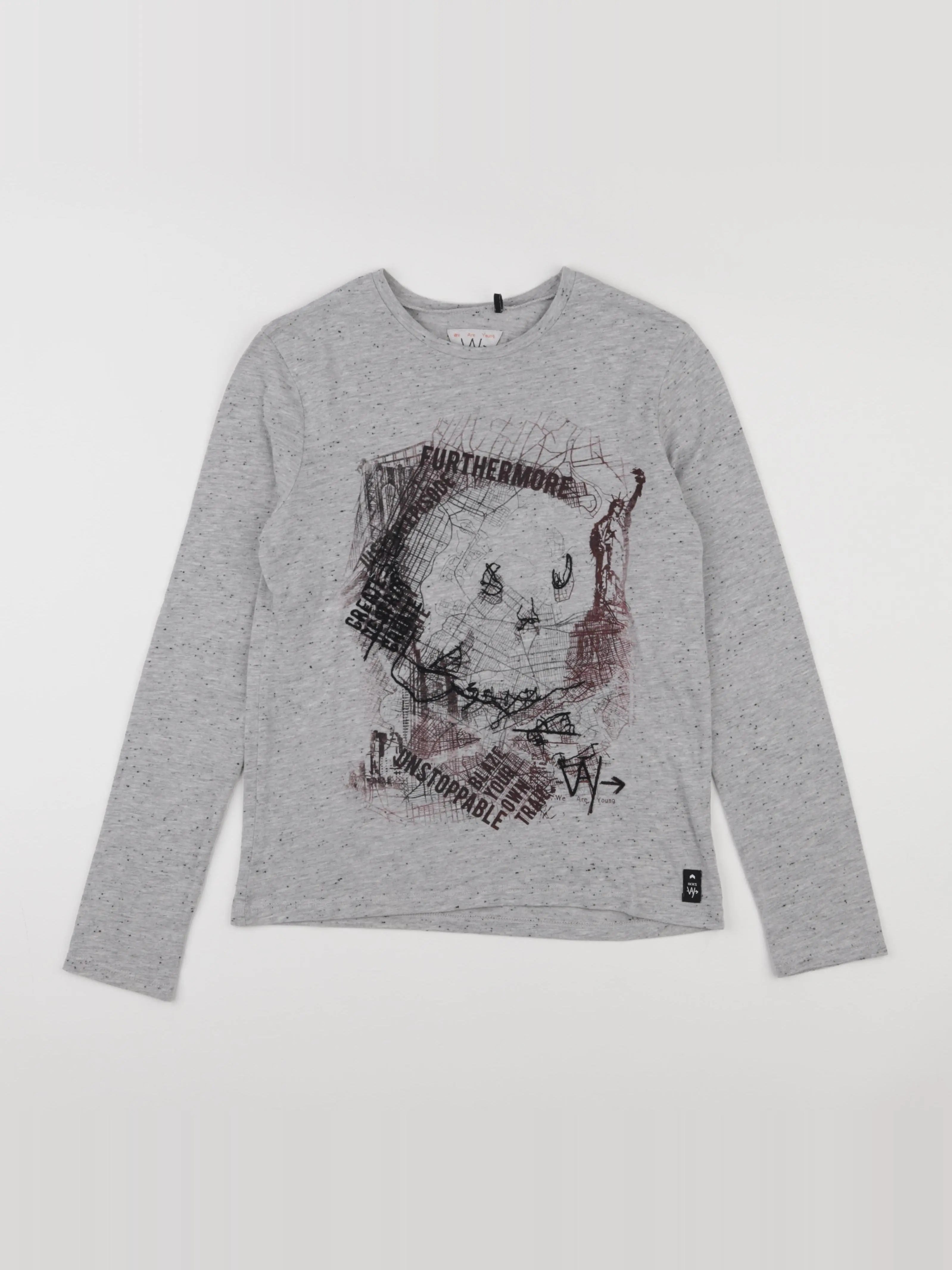 IKKS - tee-shirt gris - 12 ans