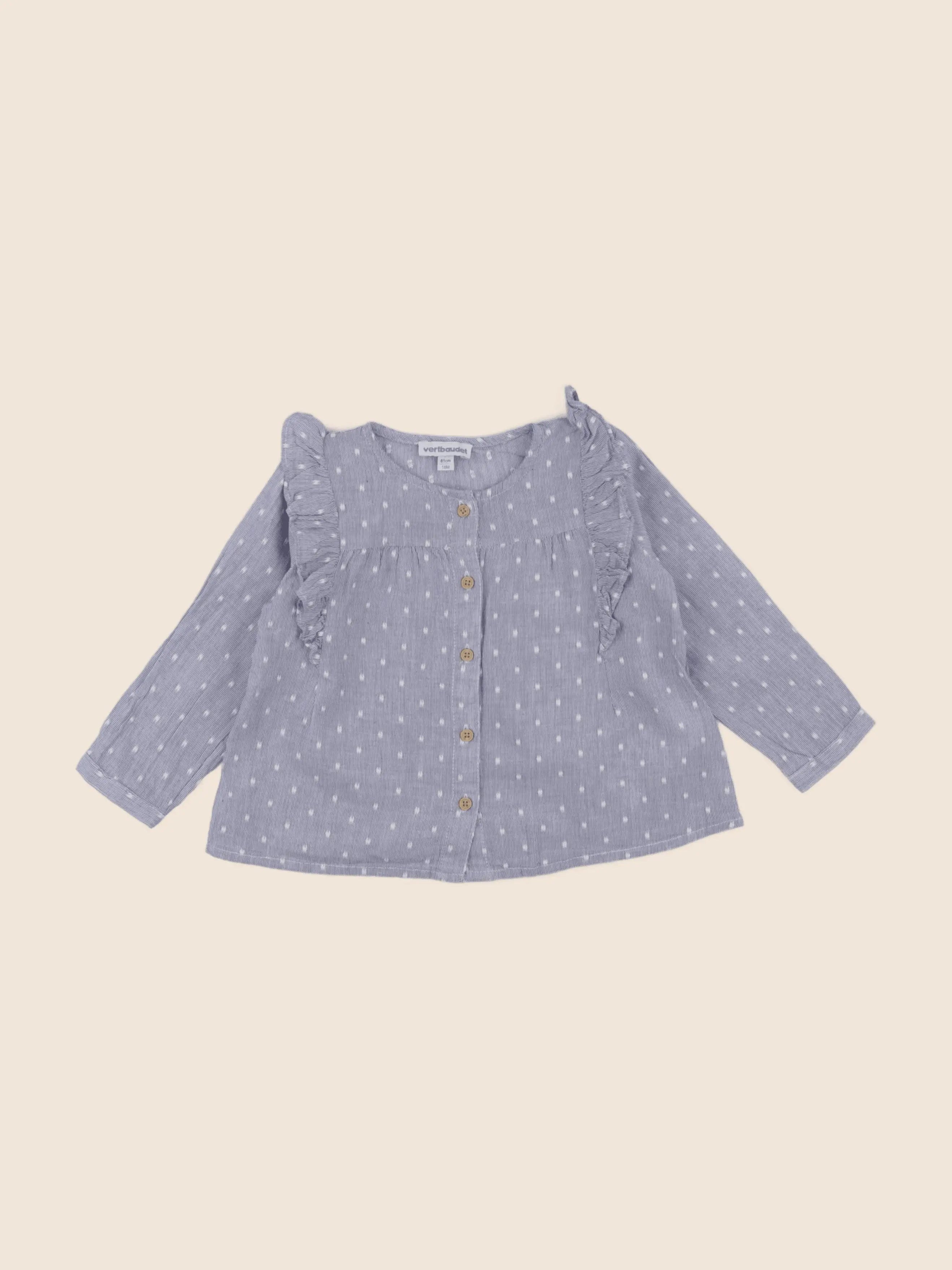 Vertbaudet - blouse bleu - 18 mois