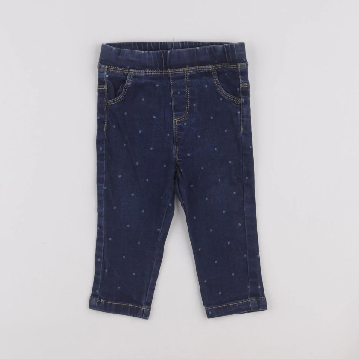 Vertbaudet - jegging bleu - 12 mois