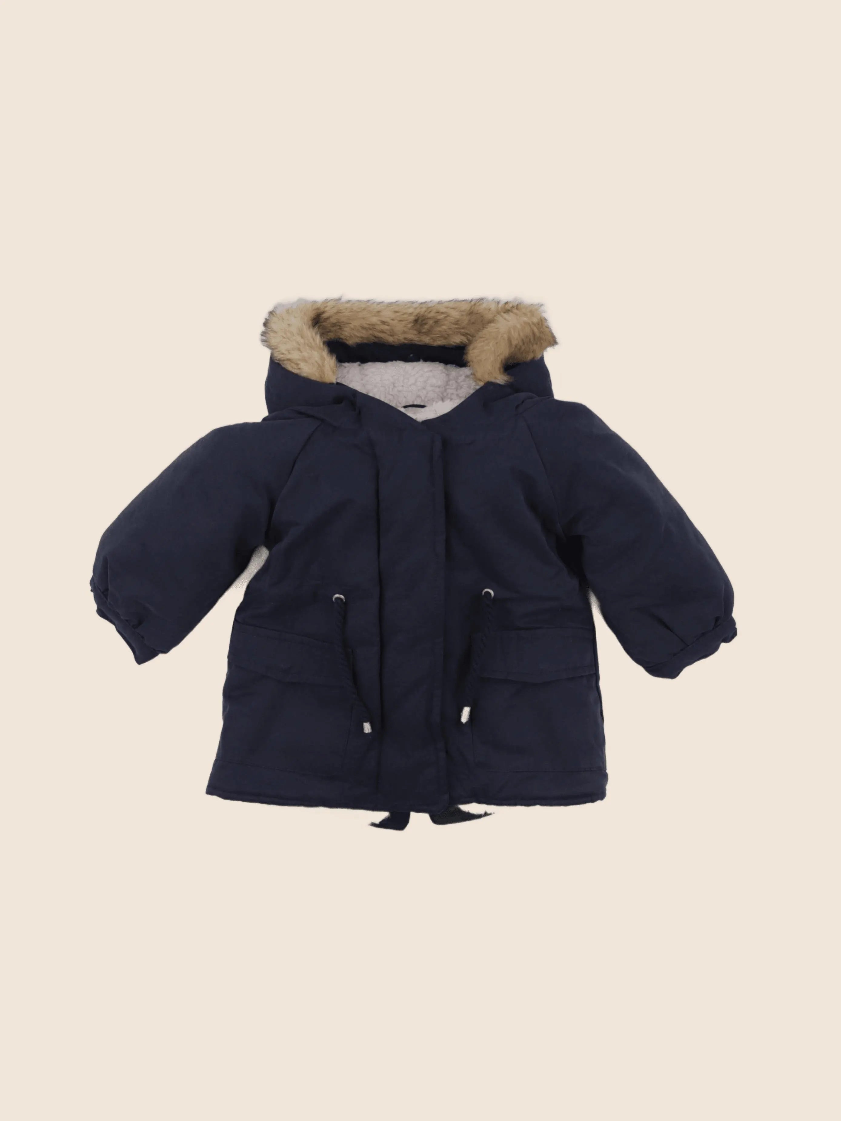 Vertbaudet - manteau bleu - 9 mois
