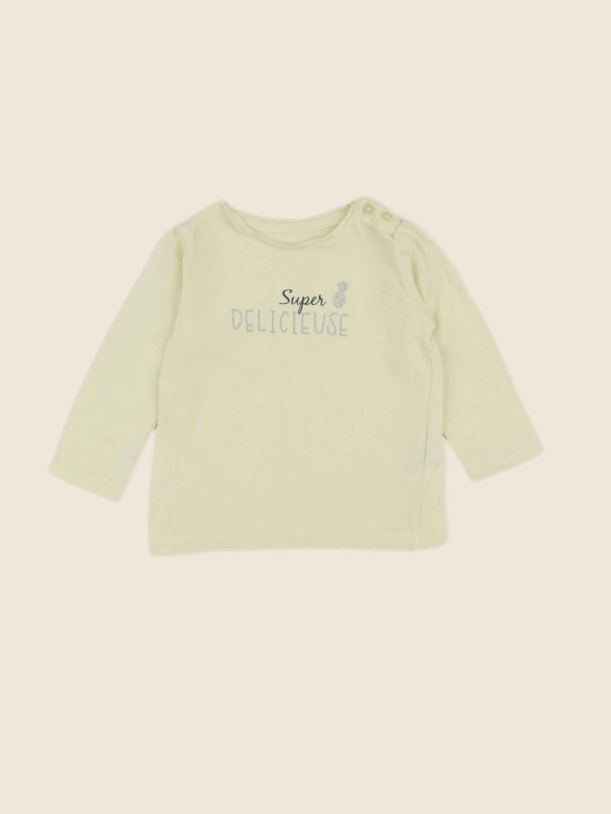 Vertbaudet - tee-shirt jaune - 9 mois