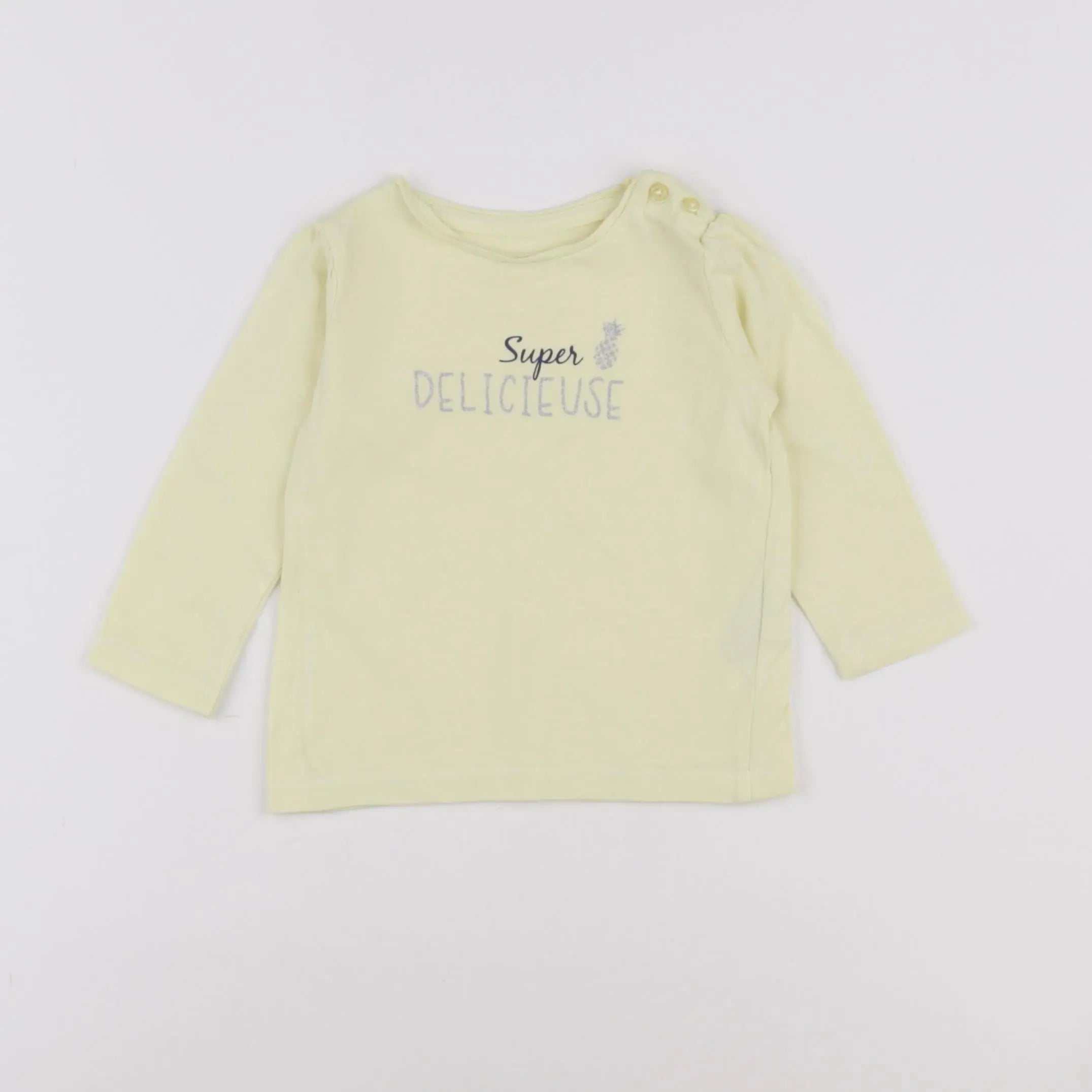 Vertbaudet - tee-shirt jaune - 9 mois