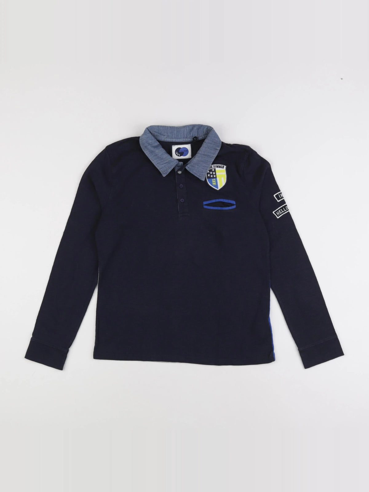 IKKS - polo imprimé au dos bleu - 12 ans
