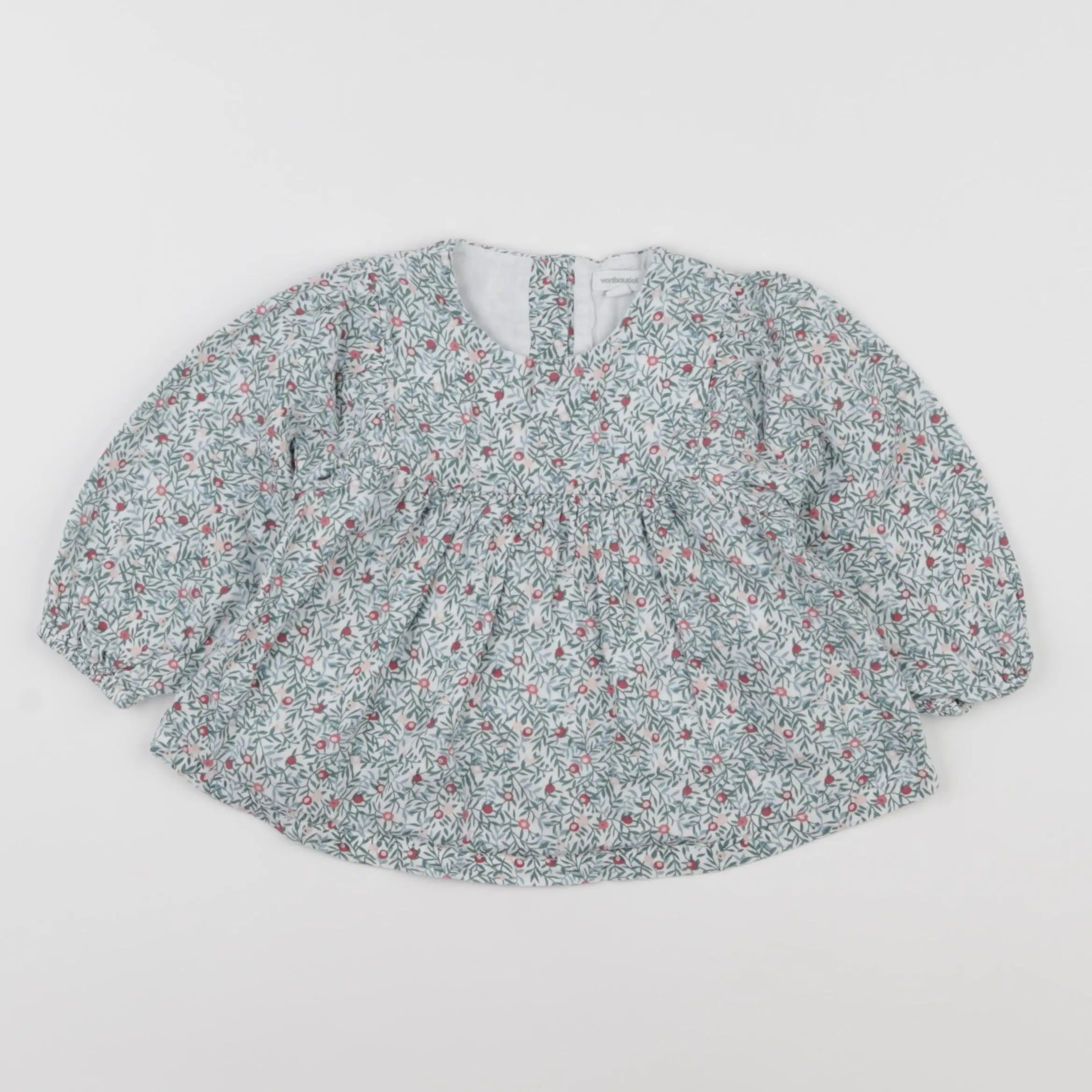 Vertbaudet - blouse vert - 18 mois