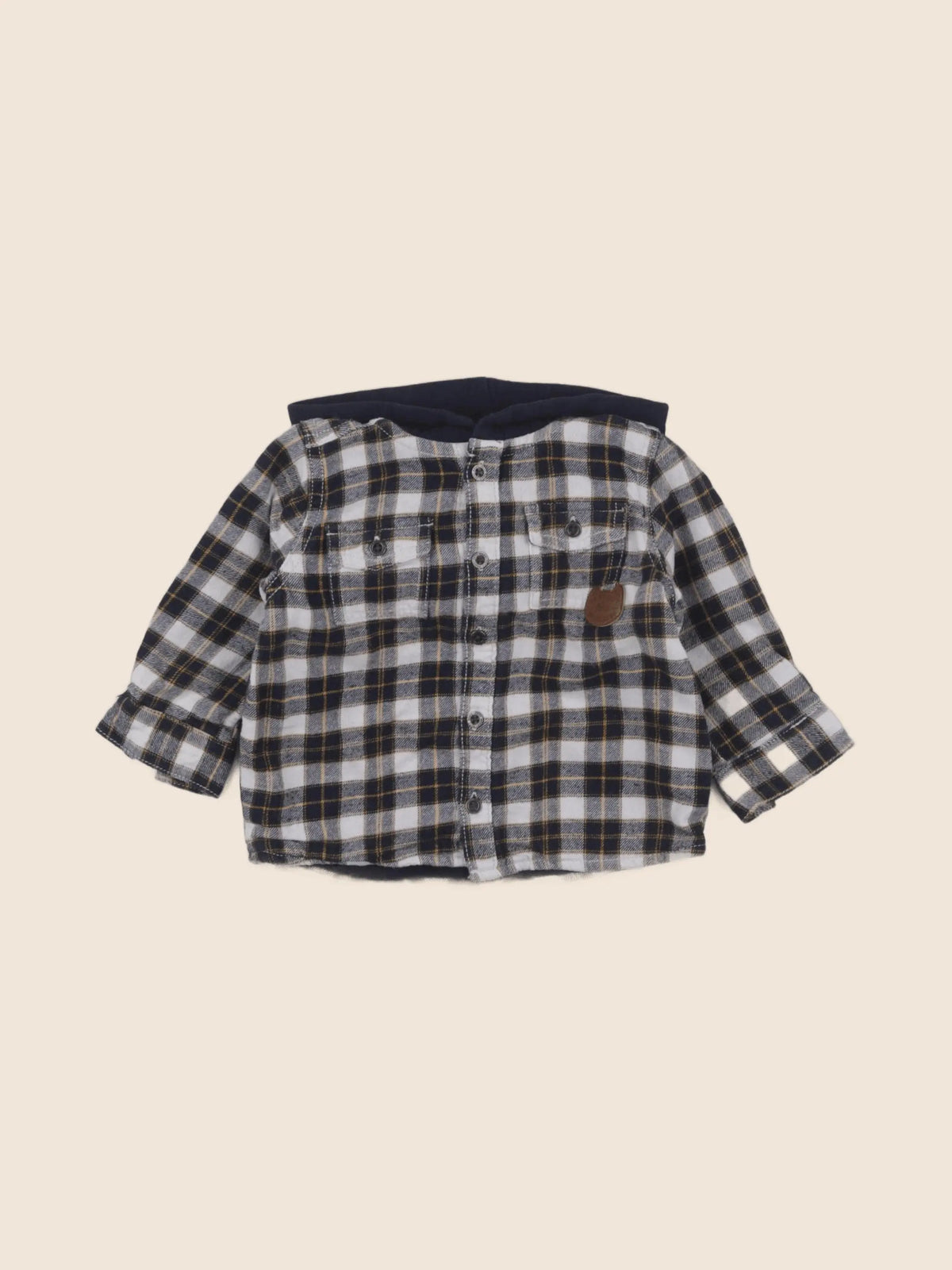 Vertbaudet - chemise bleu - 12 mois