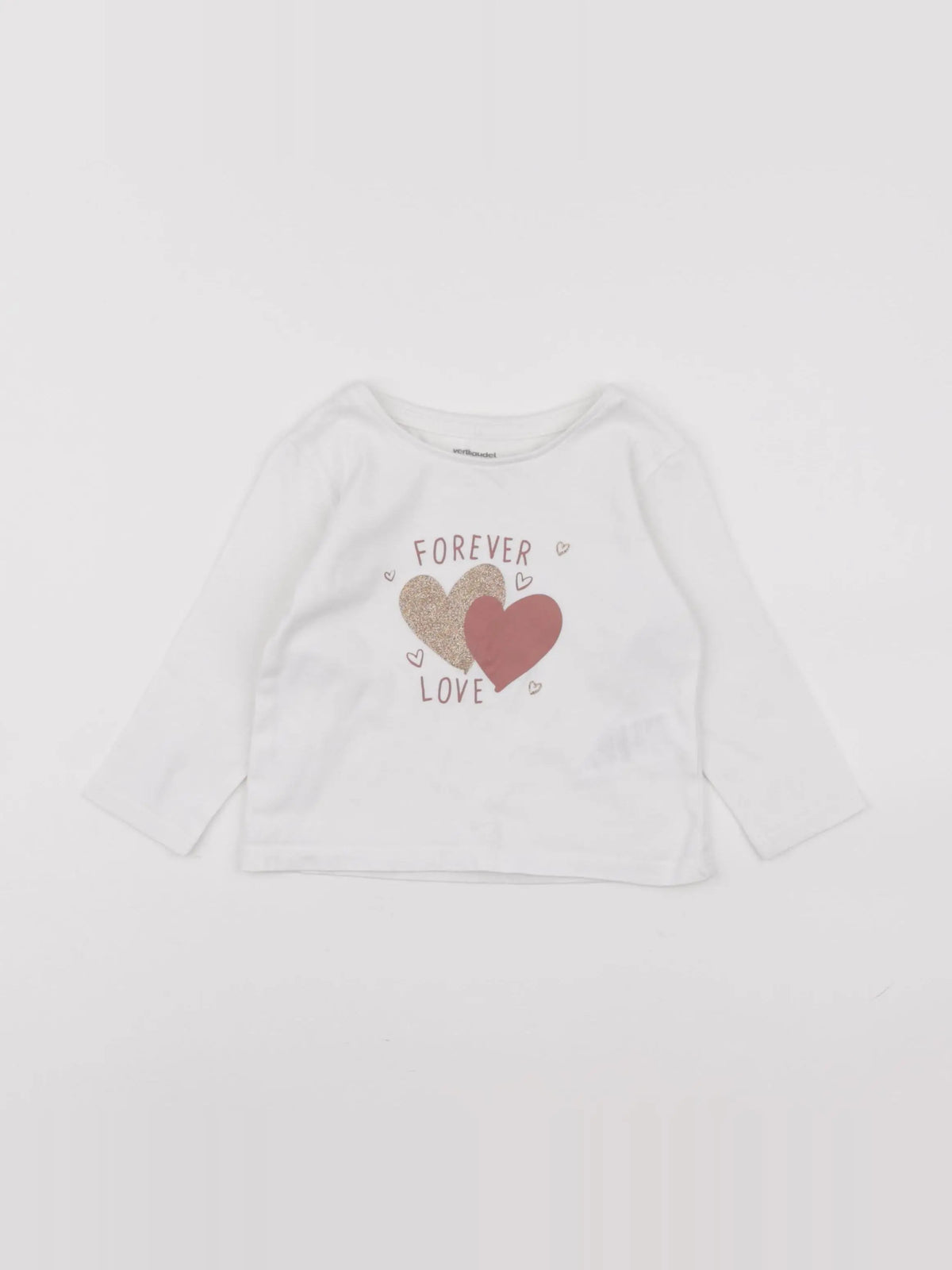 Vertbaudet - tee-shirt blanc - 2 ans