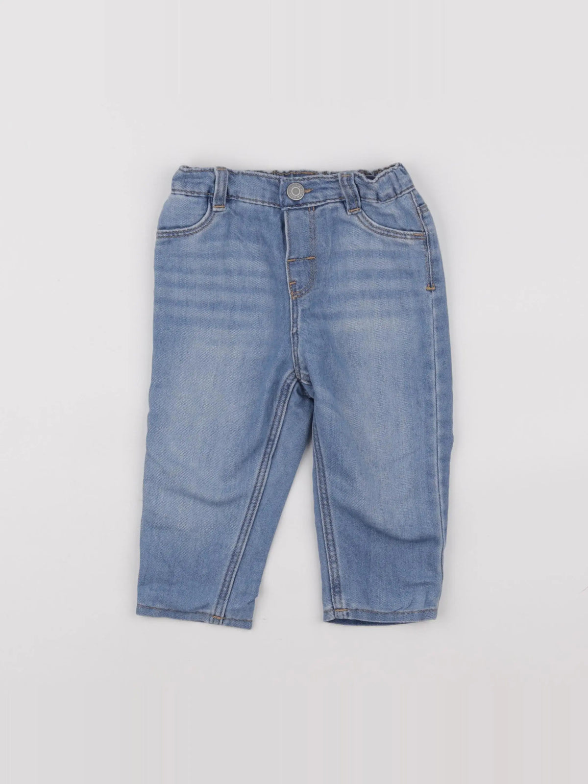 H&M - jean bleu - 9/12 mois
