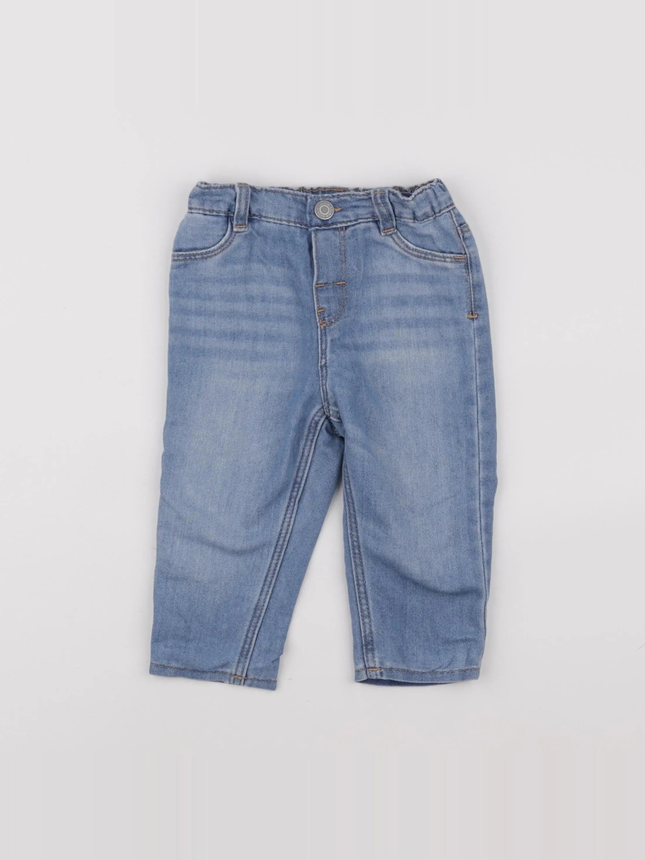 H&M - jean bleu - 9/12 mois