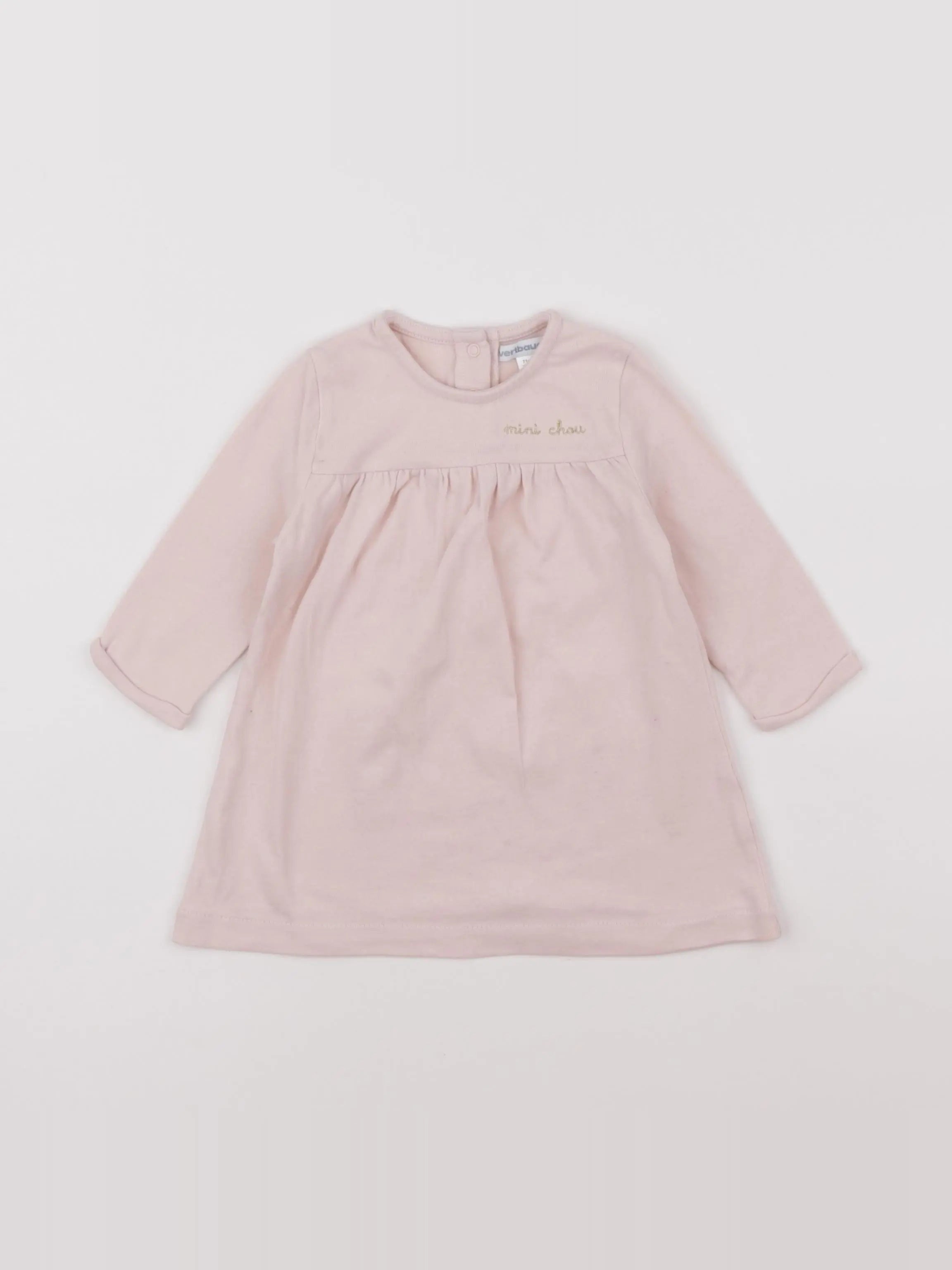 Vertbaudet - robe rose - 9 mois