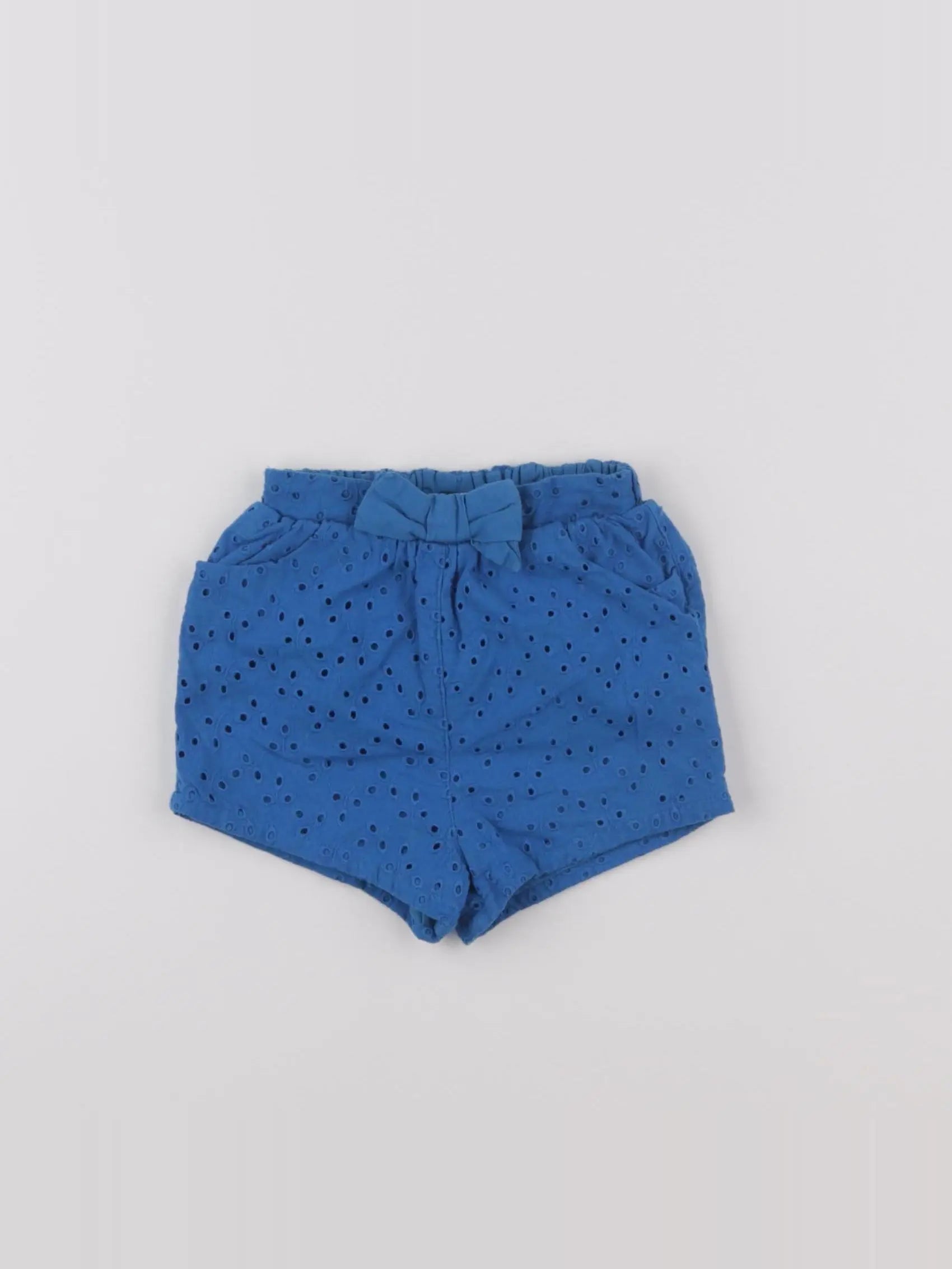Petit Bateau - short bleu - 6 mois