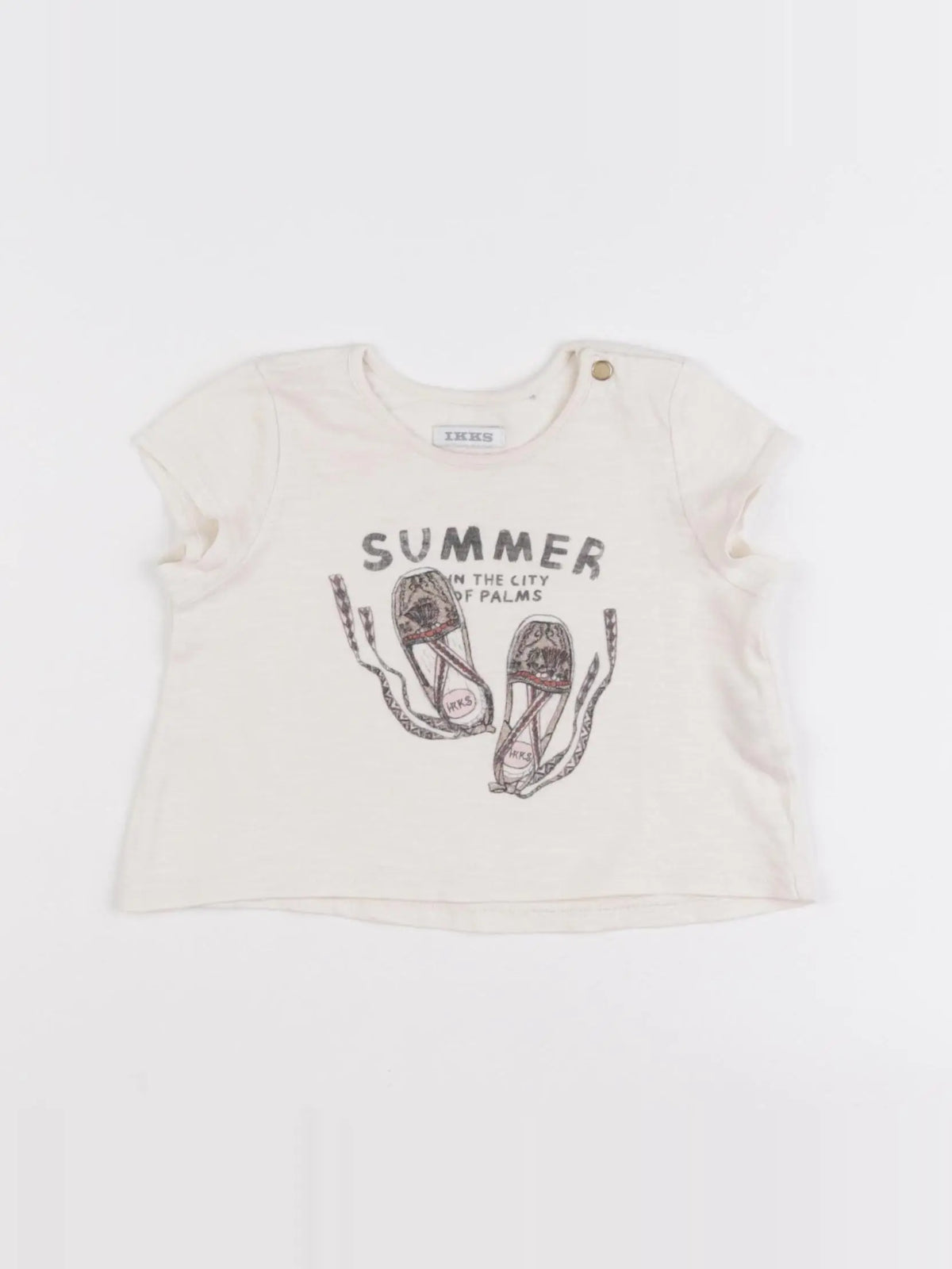IKKS - tee-shirt beige - 6 mois