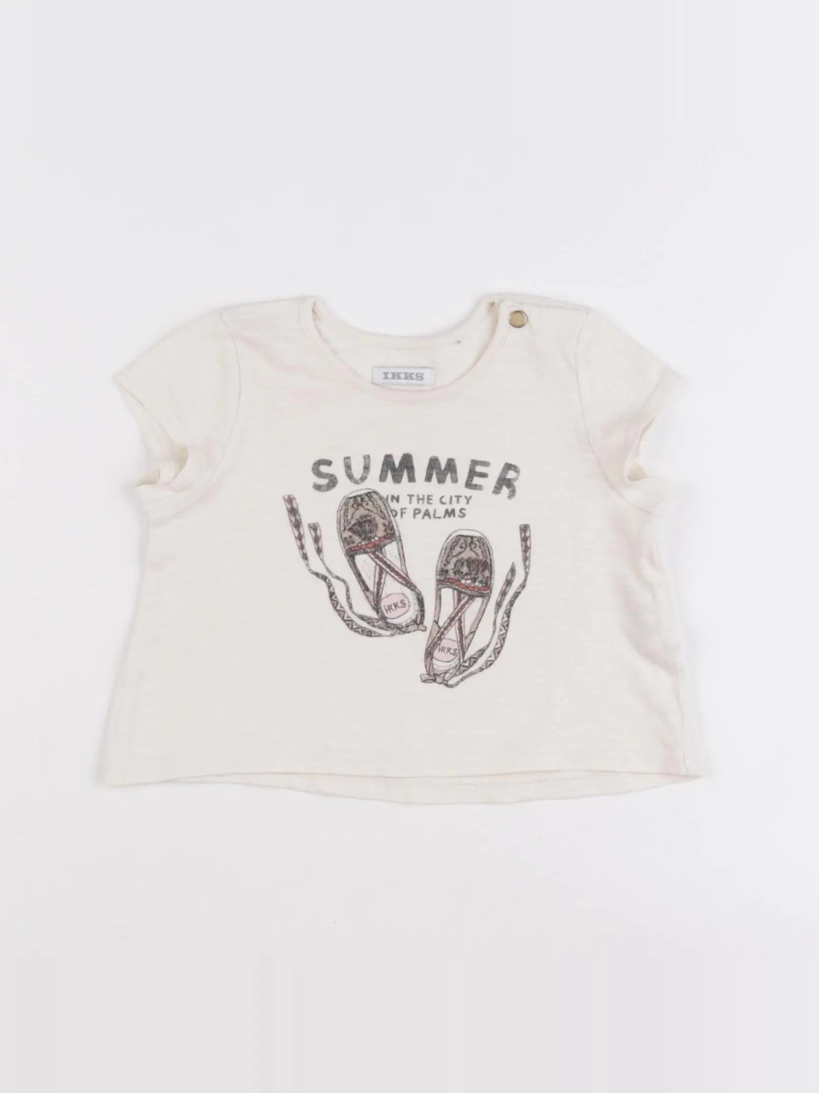 IKKS - tee-shirt beige - 6 mois