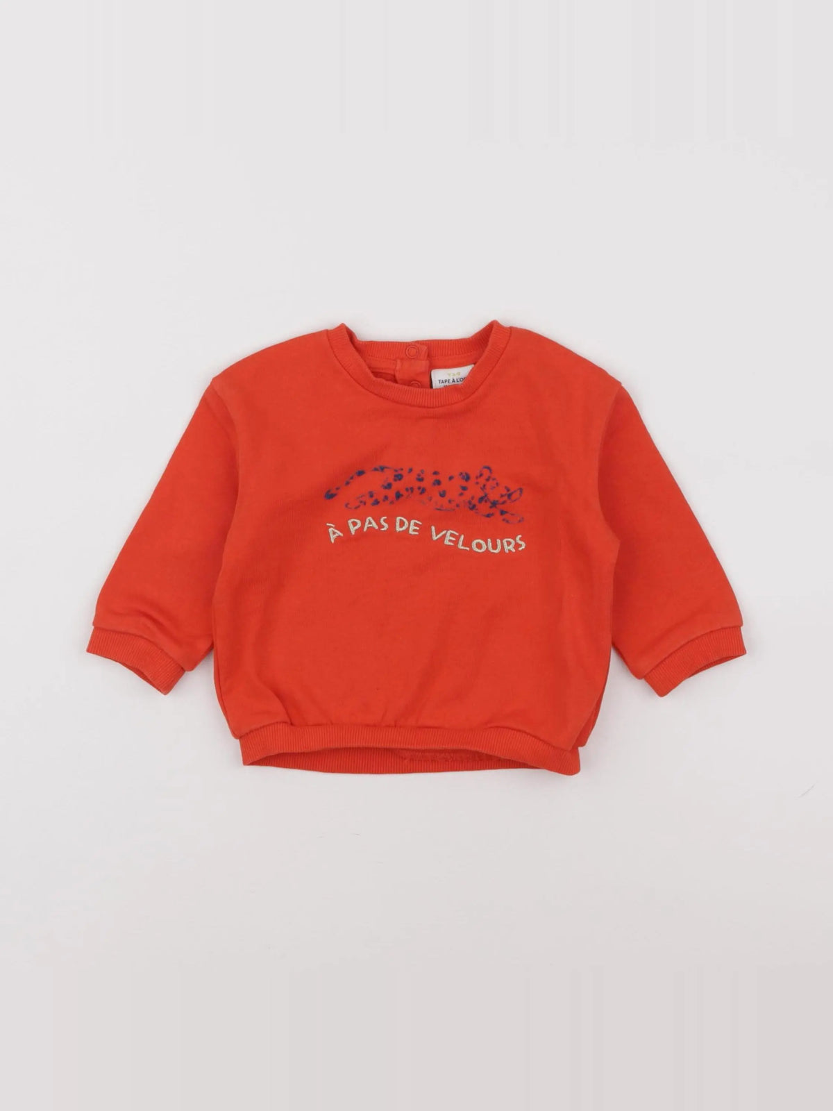 Tape à l'oeil - sweat rouge, or - 12 mois