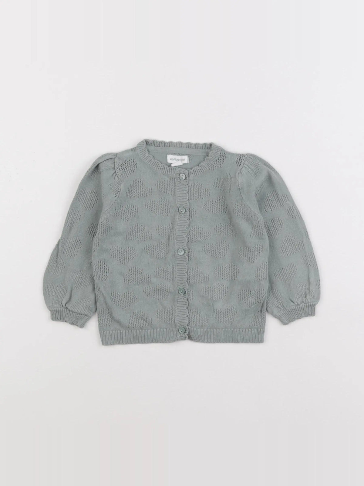 Vertbaudet - gilet vert - 6 mois