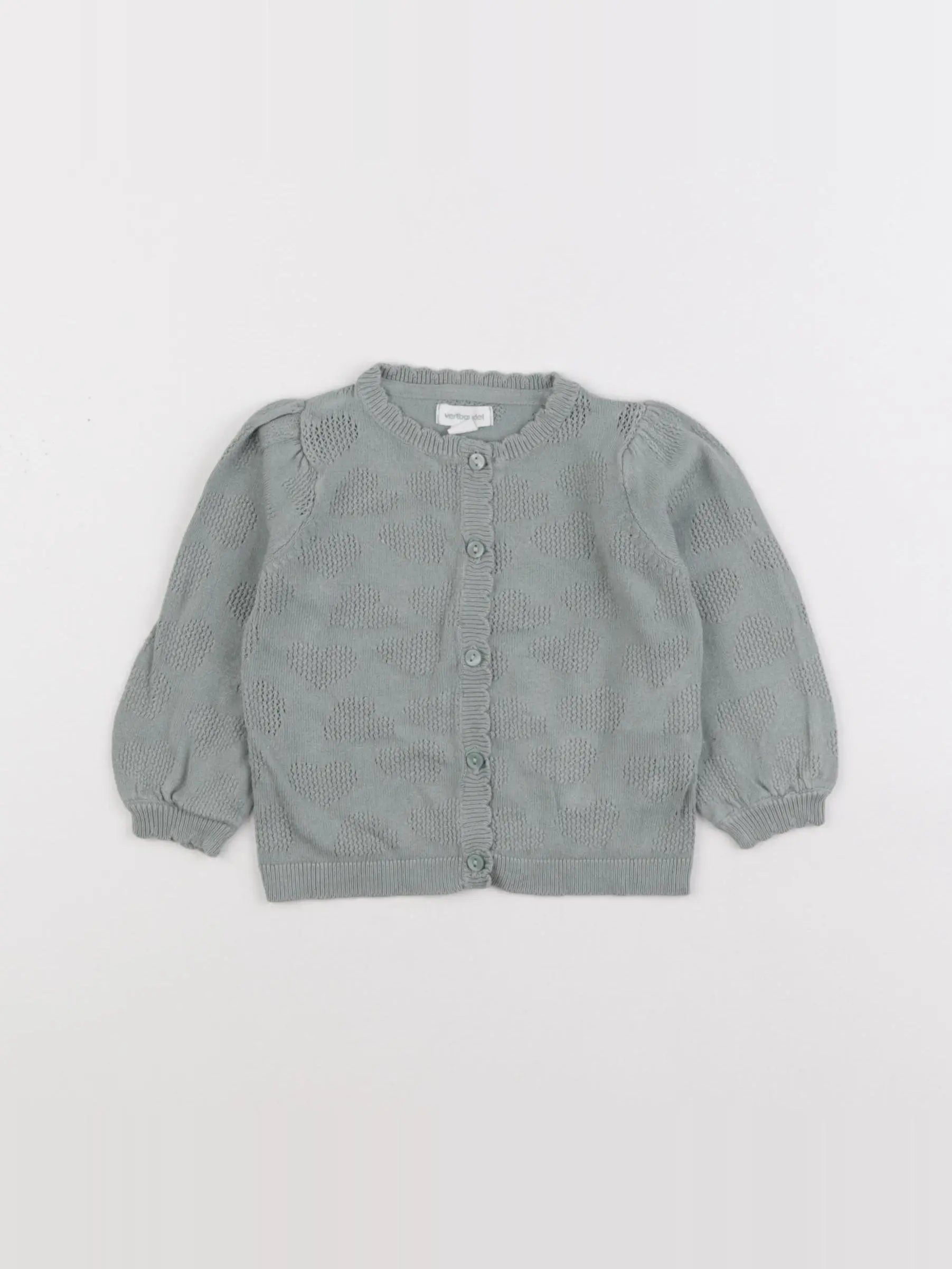 Vertbaudet - gilet vert - 6 mois