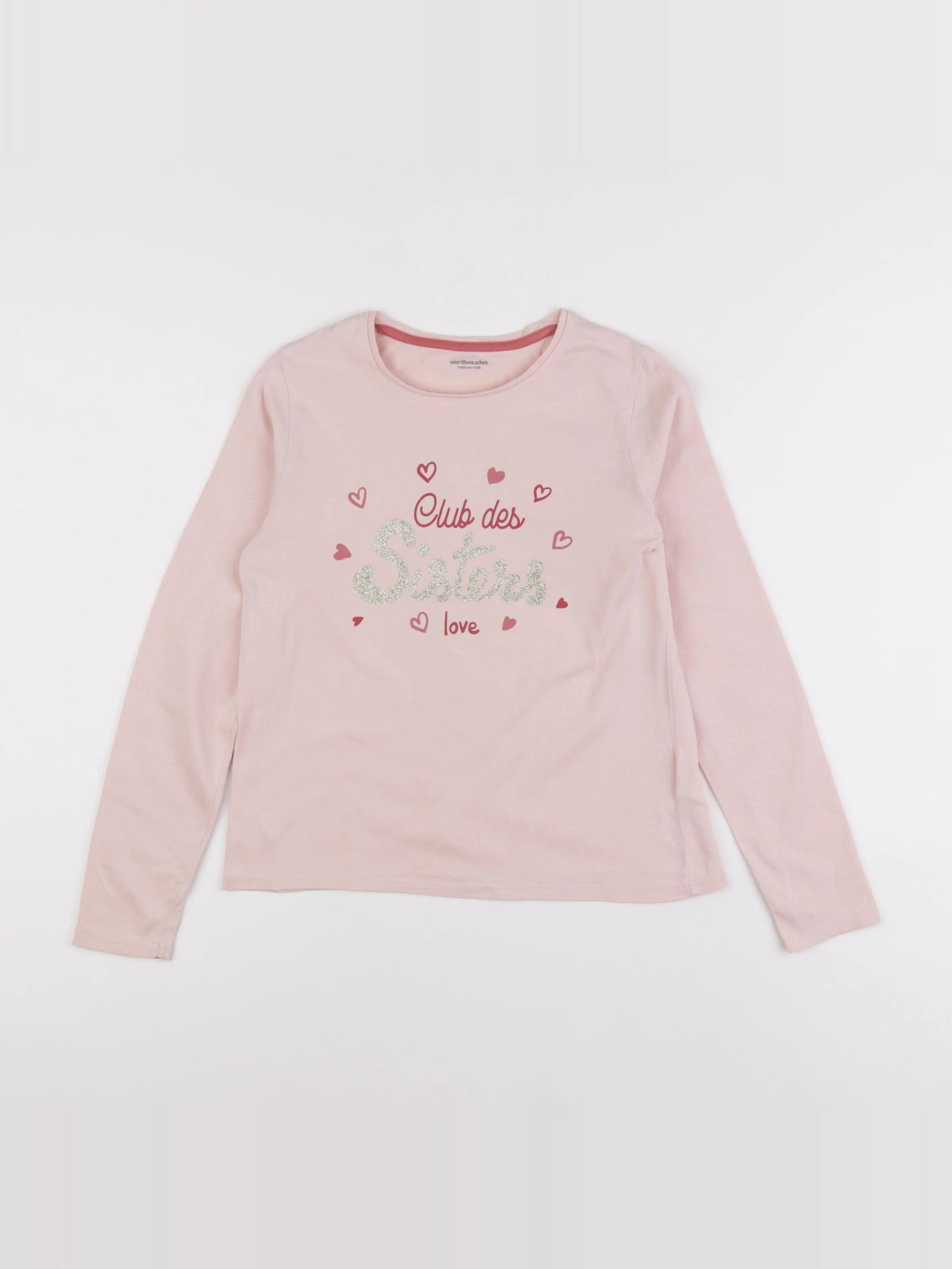 Vertbaudet - tee-shirt rose - 10 ans