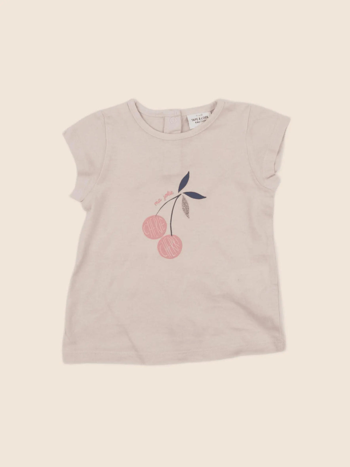 Tape à l'oeil - tee-shirt rose, or - 9 mois