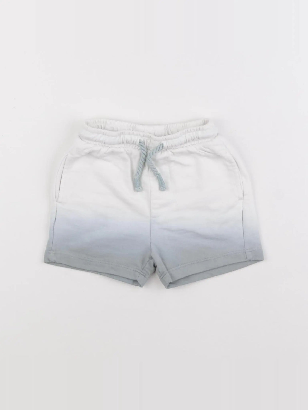 Vertbaudet - short blanc, bleu - 6 mois