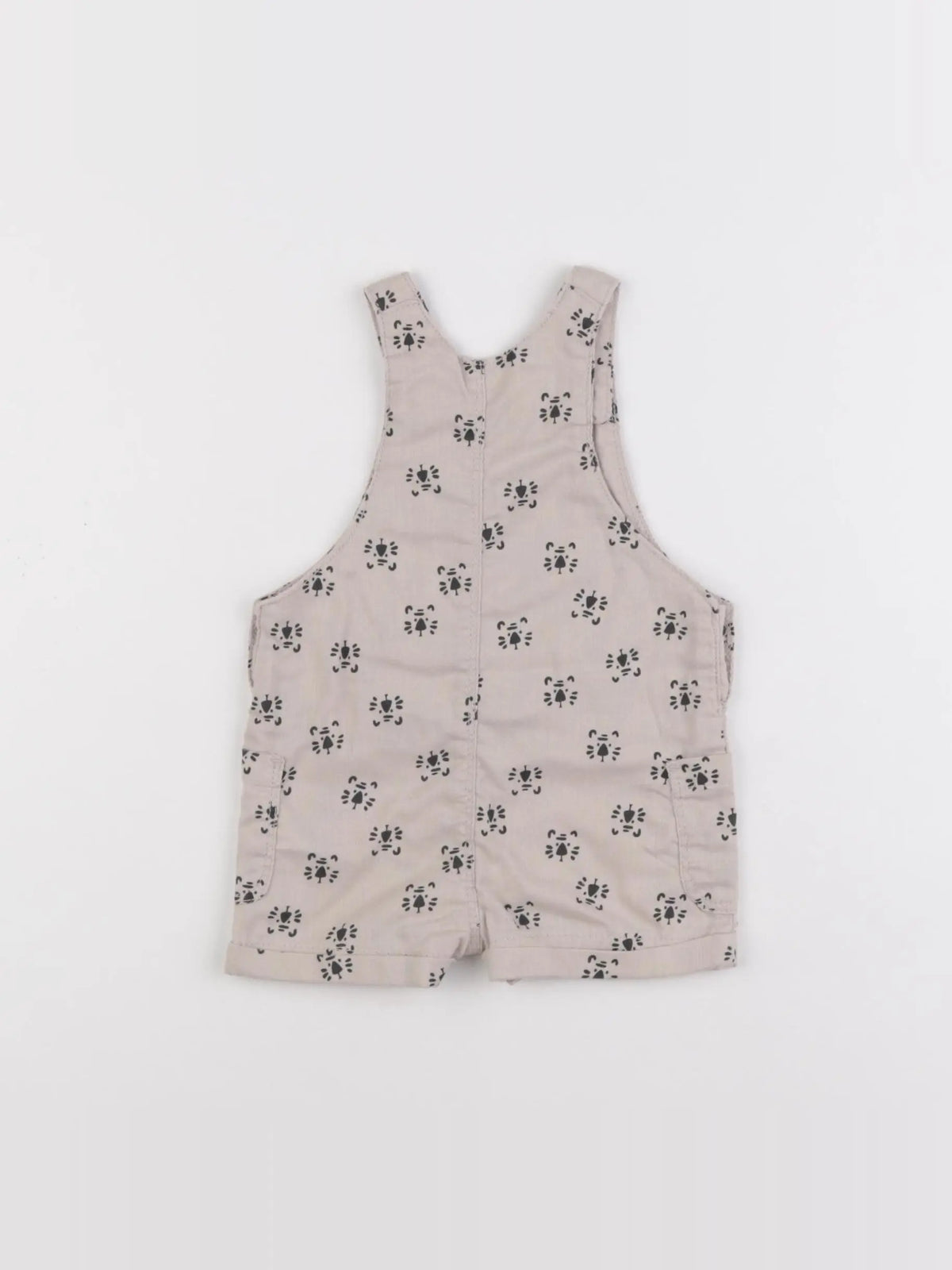 Vertbaudet - salopette beige - 6 mois