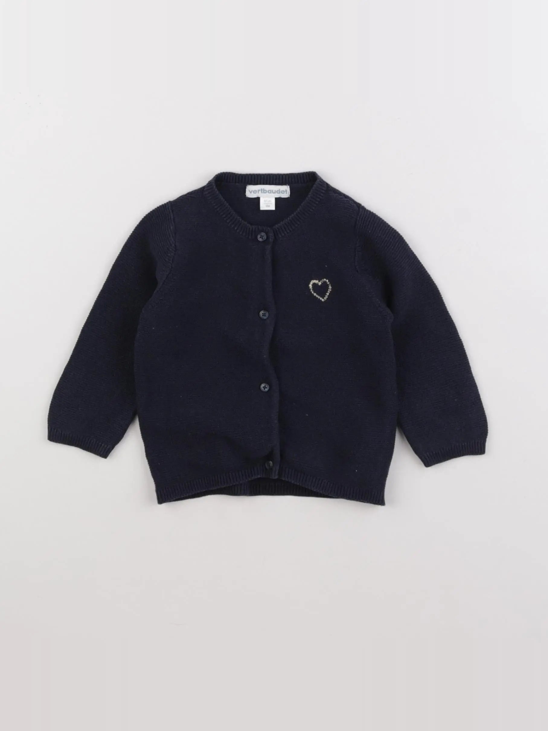 Vertbaudet - gilet bleu - 6 mois