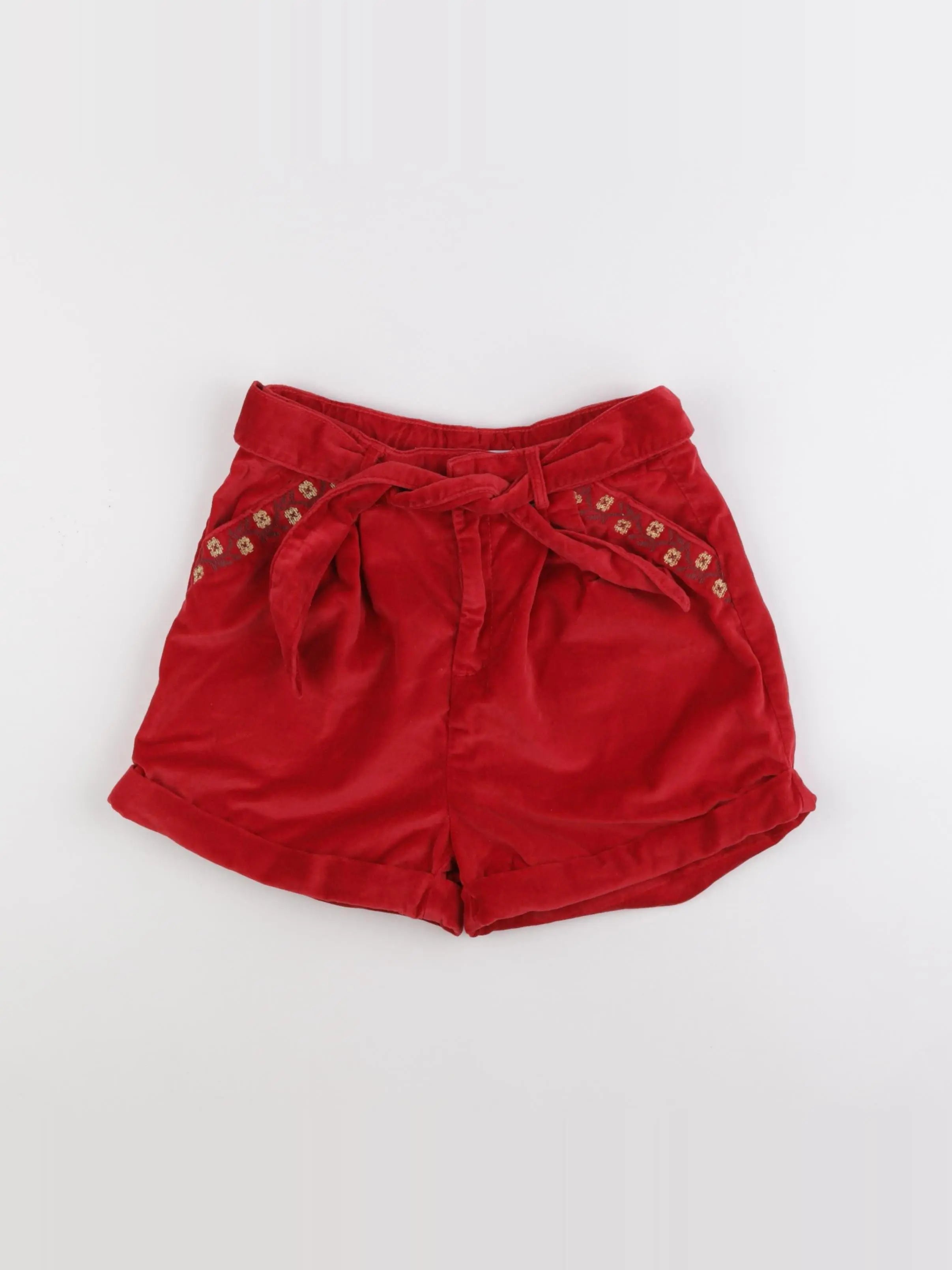 Vertbaudet - short rouge - 10 ans