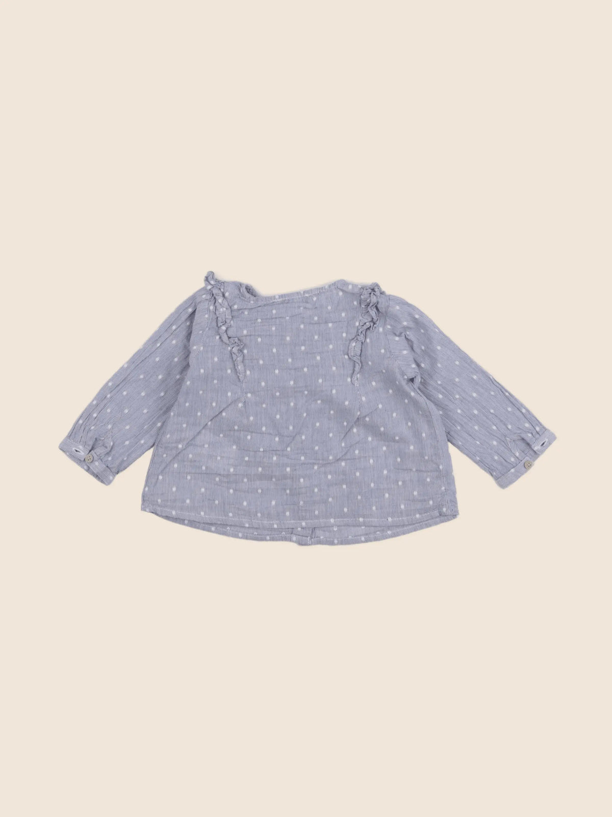 Vertbaudet - blouse bleu - 9 mois