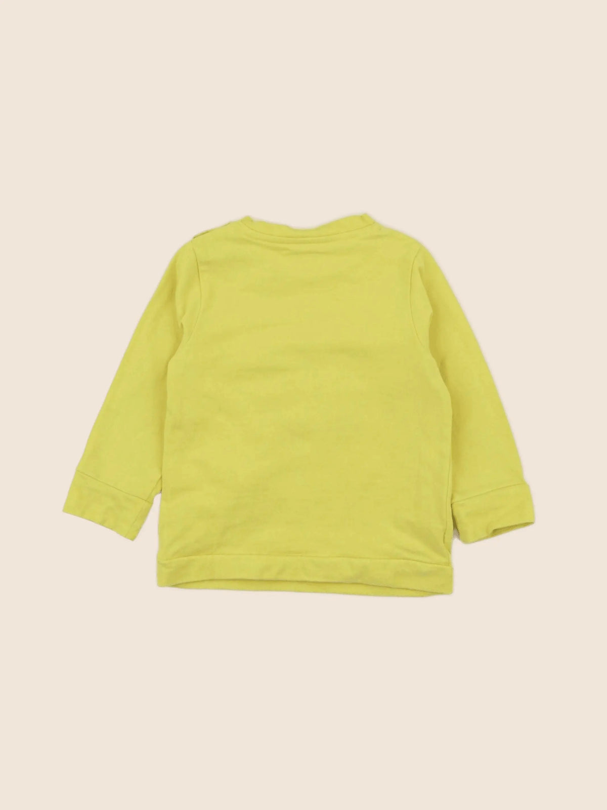 Vertbaudet - sweat jaune - 12 mois