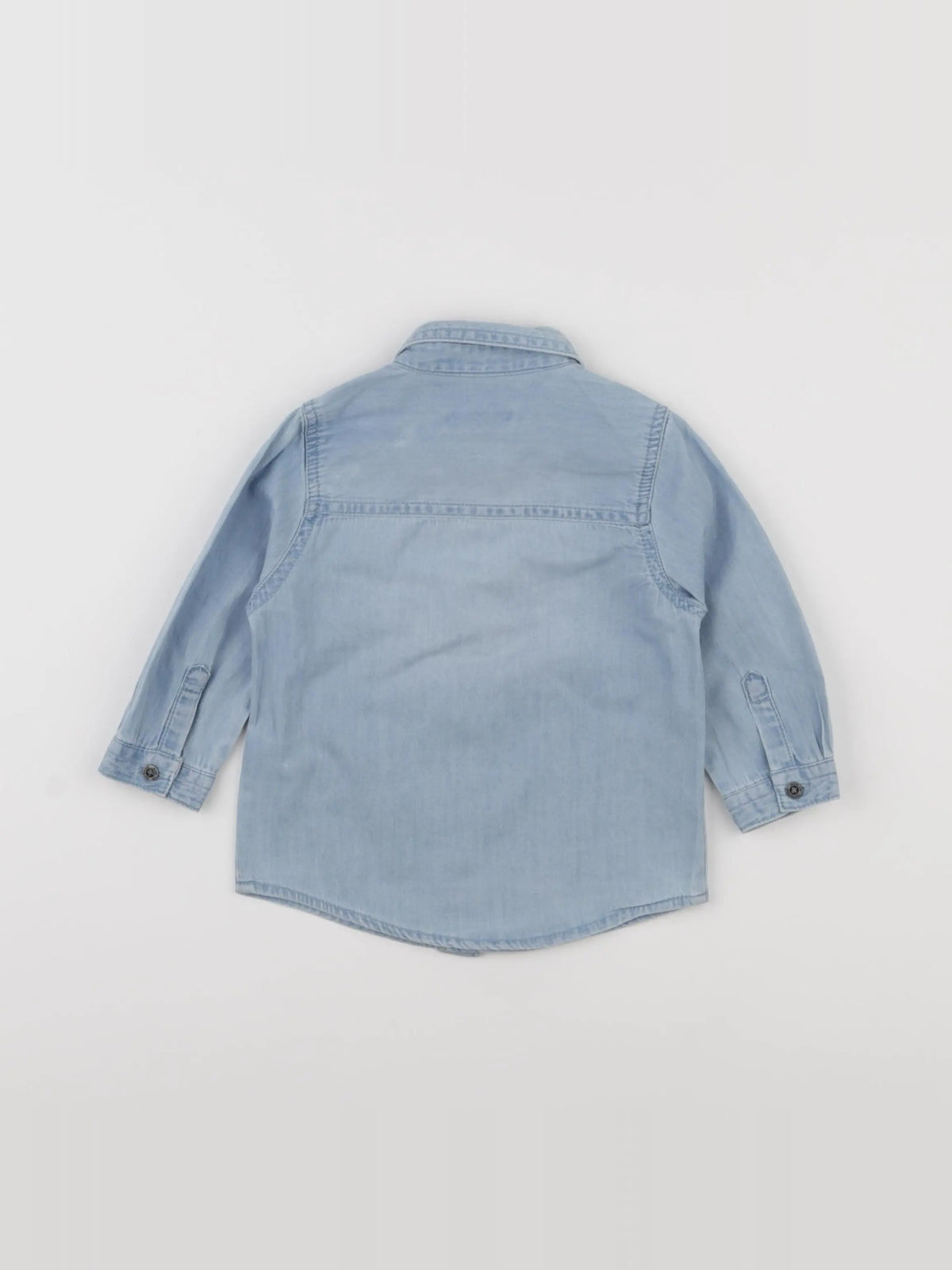 Vertbaudet - chemise bleu - 12 mois