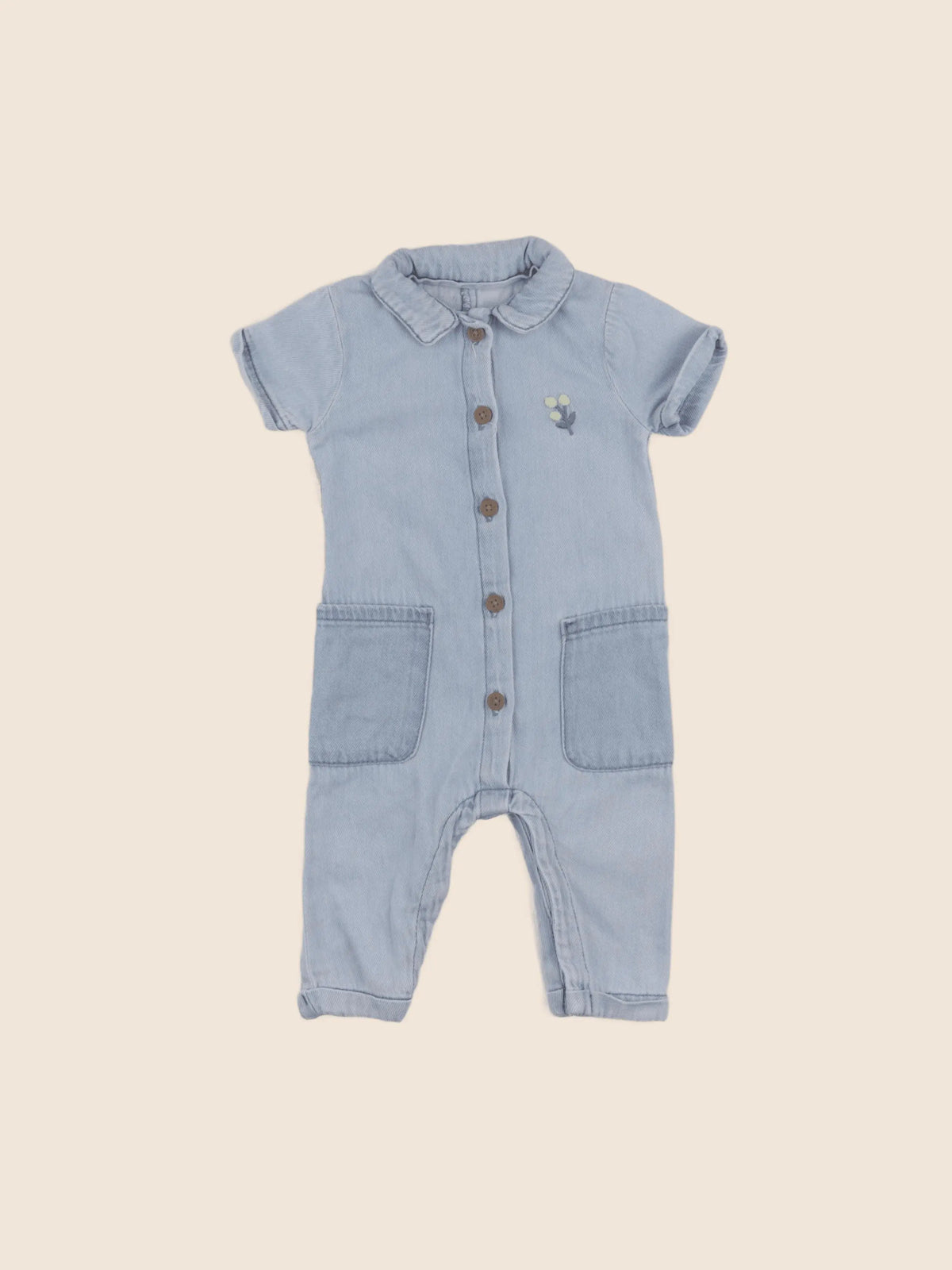 Vertbaudet - combinaison bleu - 6 mois
