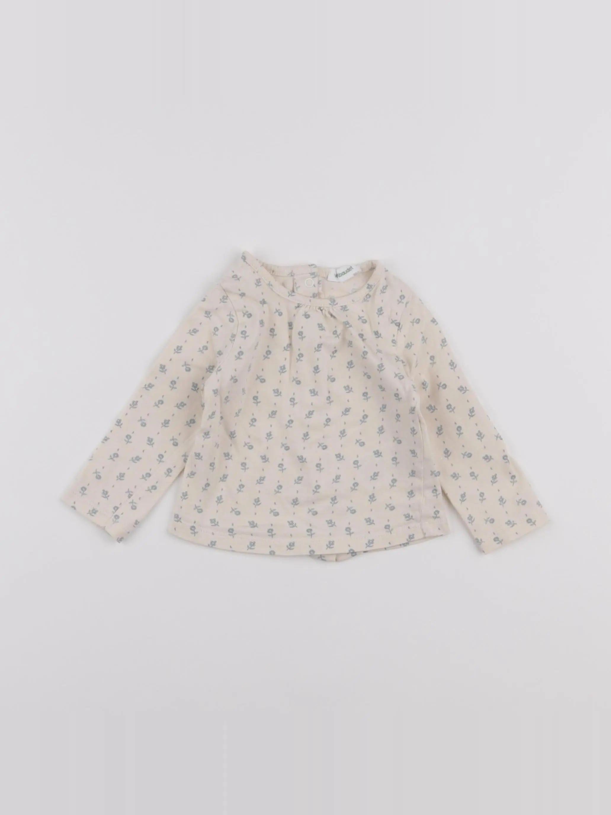 Vertbaudet - tee-shirt beige - 6 mois