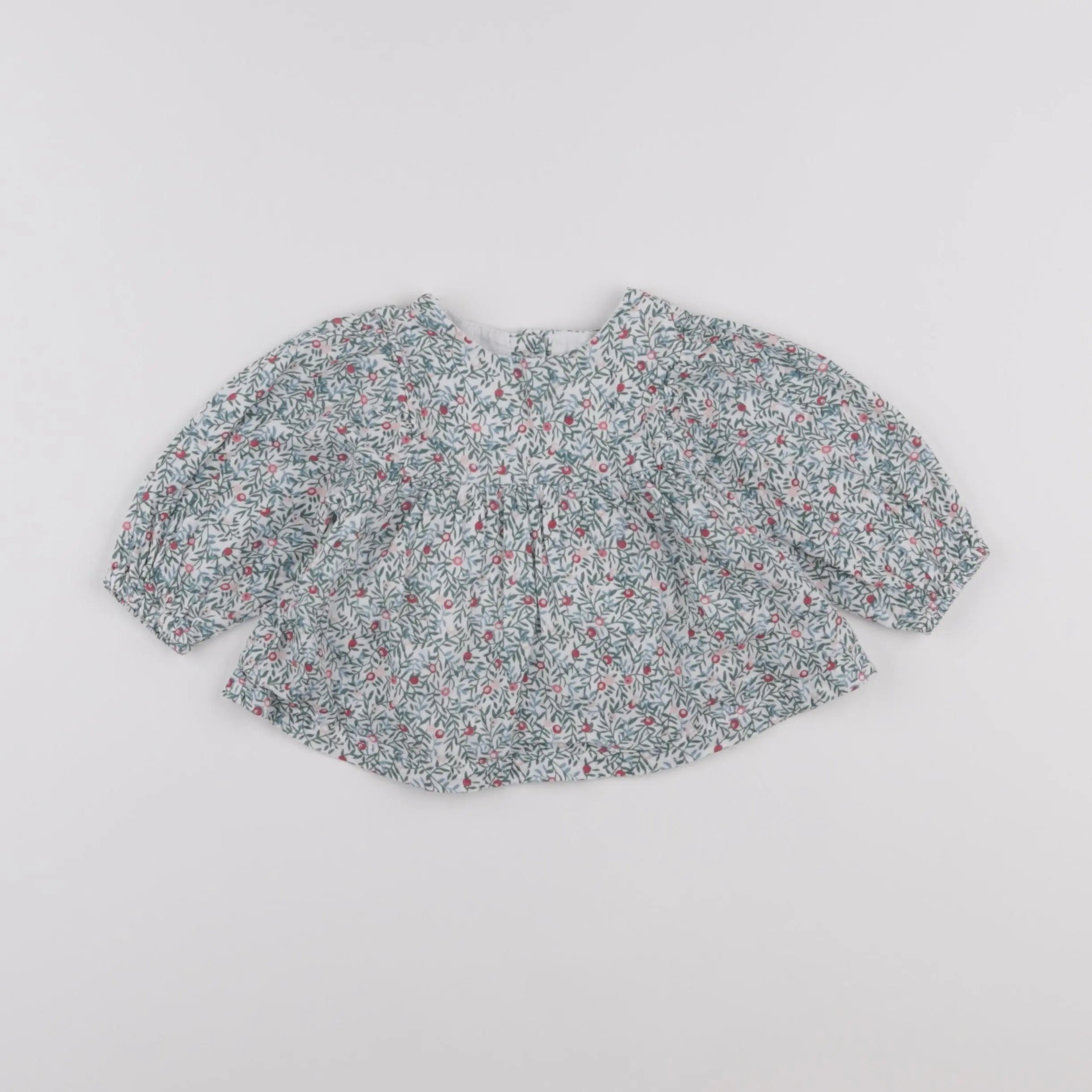 Vertbaudet - blouse vert - 6 mois