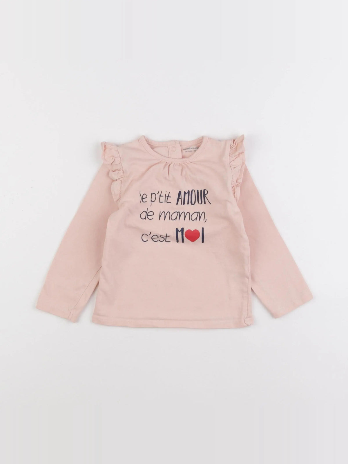 Vertbaudet - tee-shirt rose - 24 mois