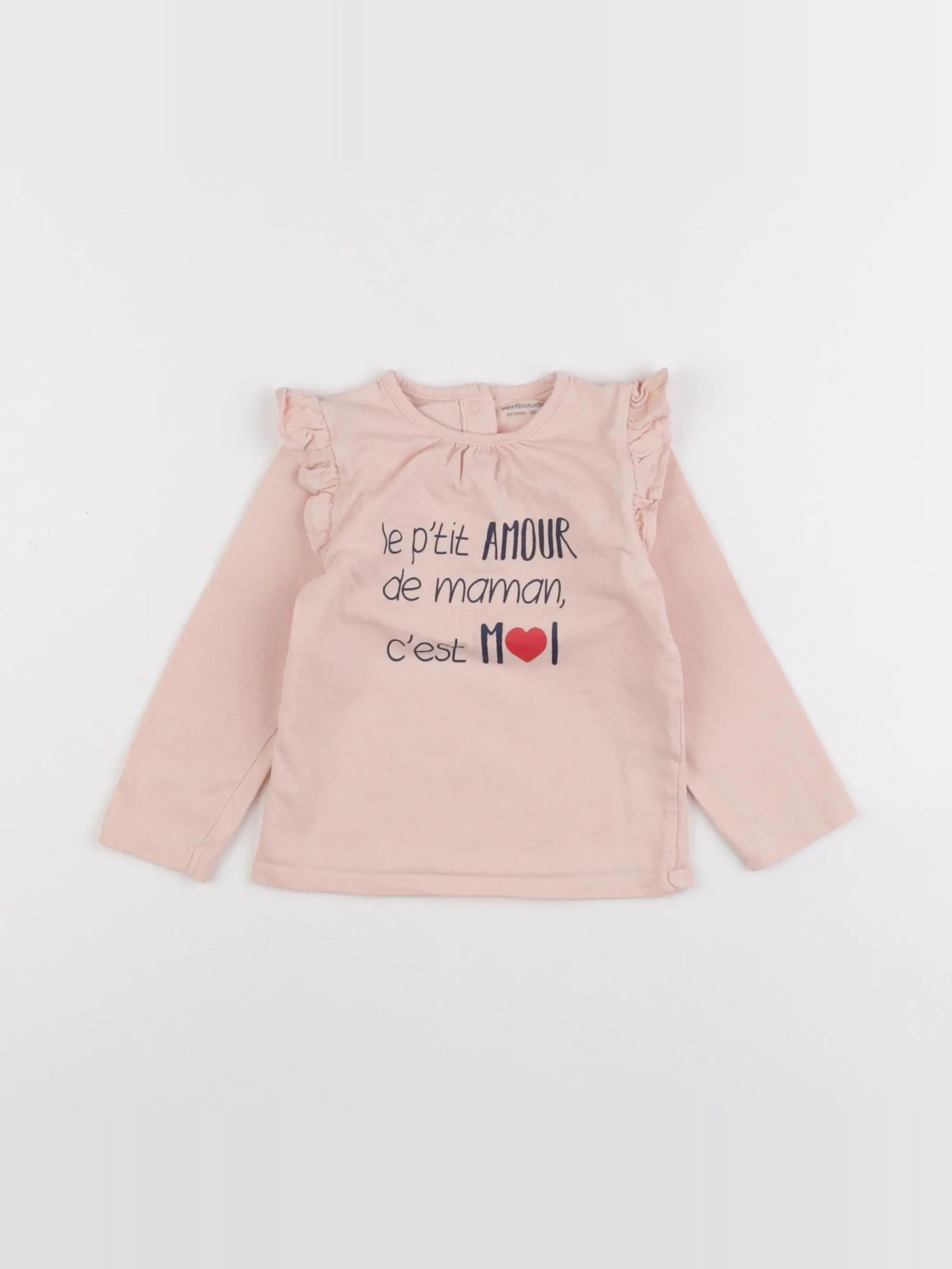 Vertbaudet - tee-shirt rose - 24 mois