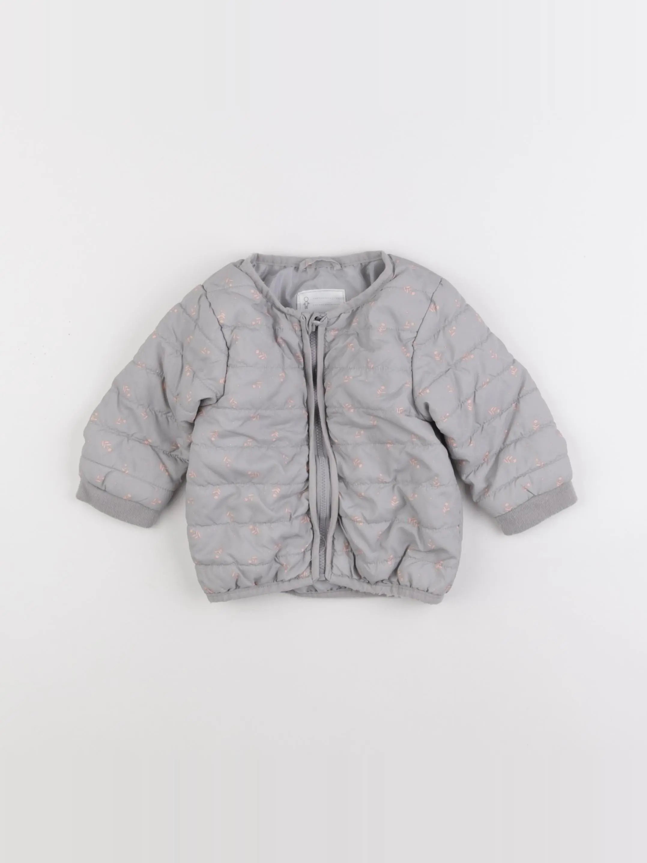 Vertbaudet - doudoune gris - 12 mois