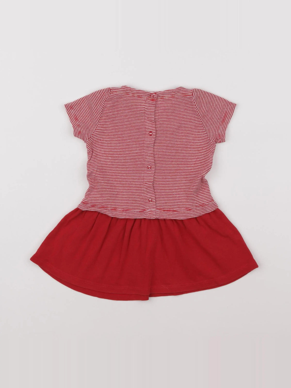 Petit Bateau - robe rouge - 12 mois