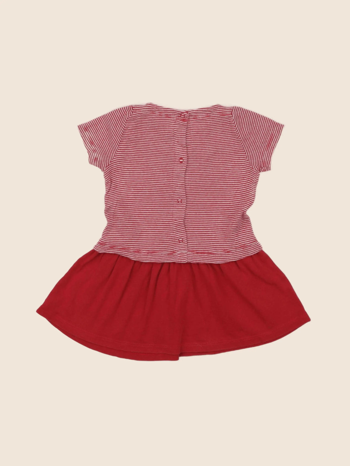 Petit Bateau - robe rouge - 12 mois
