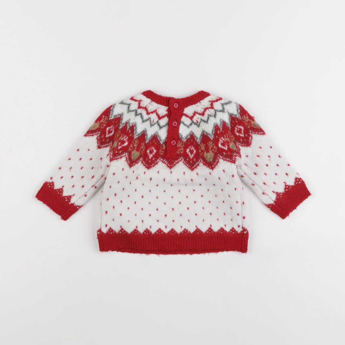 Vertbaudet - pull rouge - 6 mois