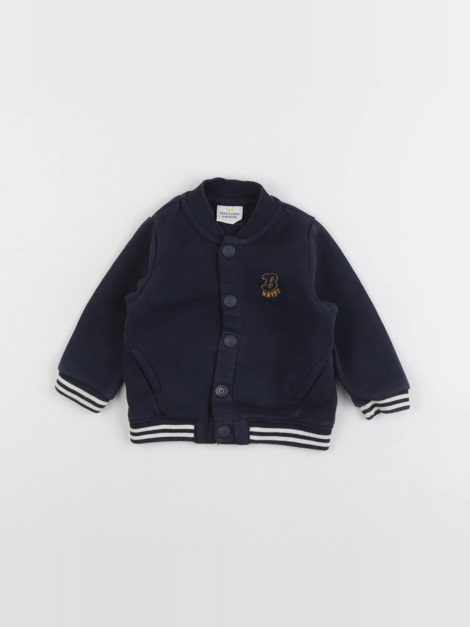 Tape à l'oeil - sweat bleu - 6 mois