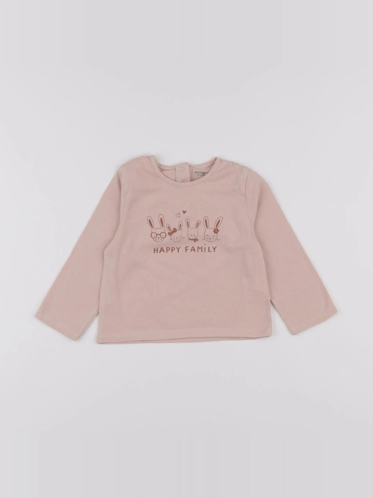 Vertbaudet - tee-shirt rose - 12 mois