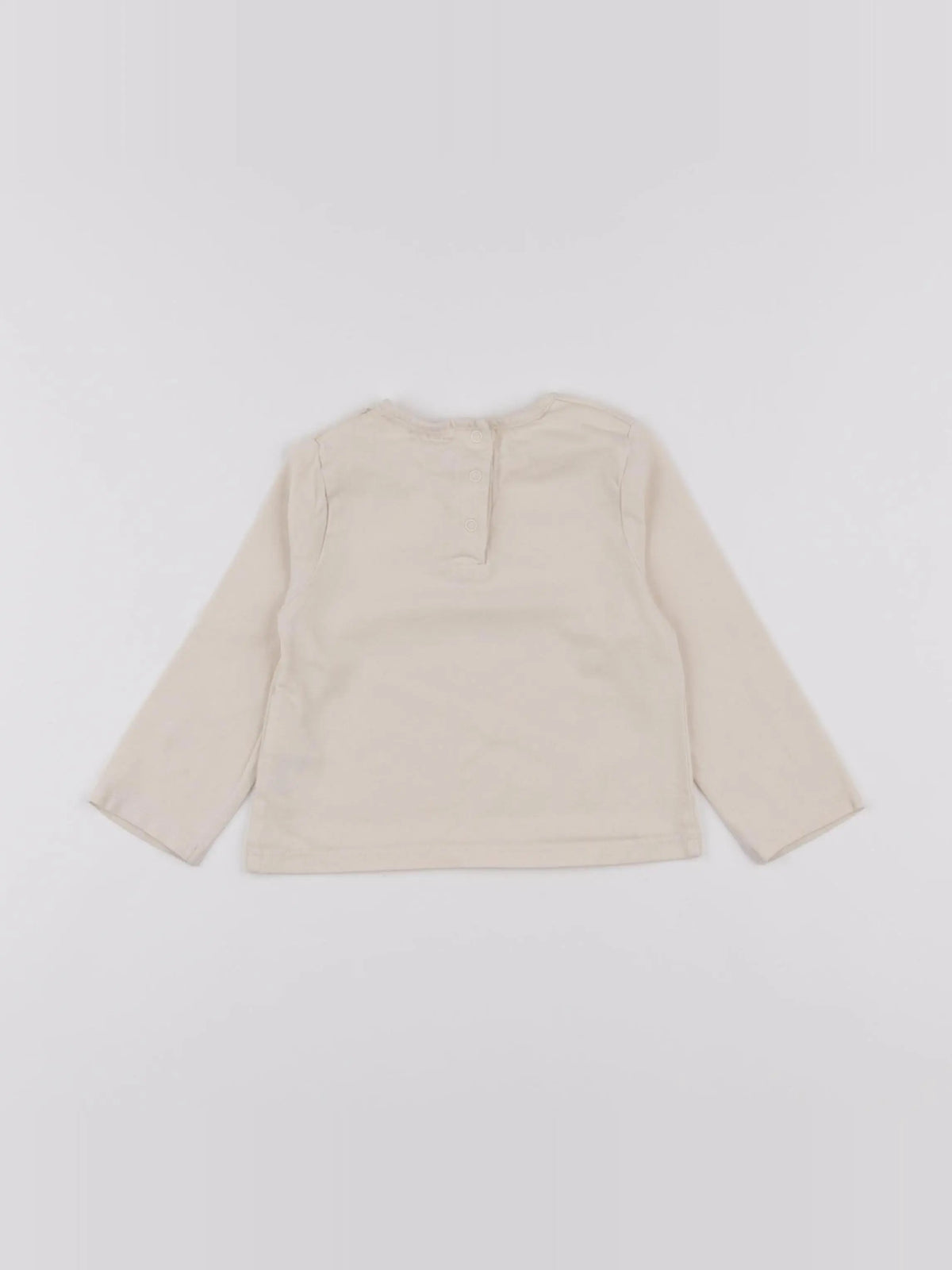 Vertbaudet - tee-shirt beige - 12 mois