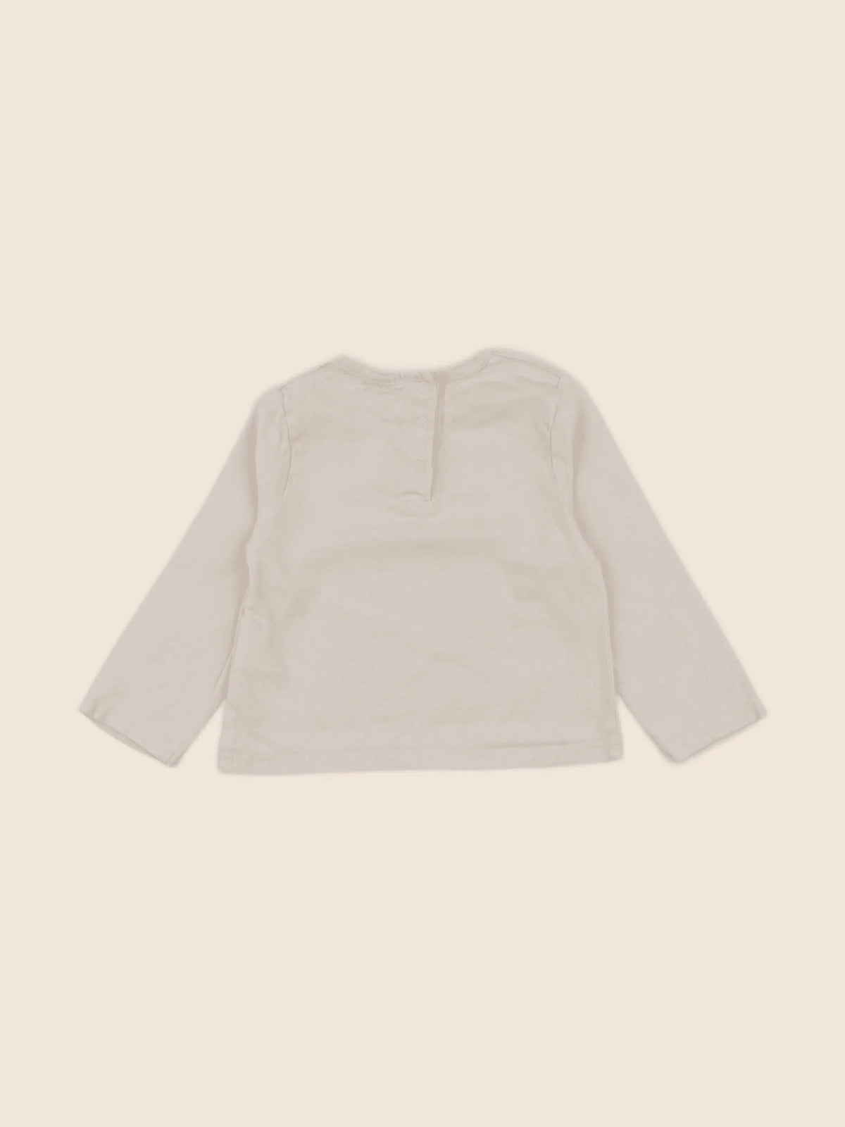 Vertbaudet - tee-shirt beige - 12 mois