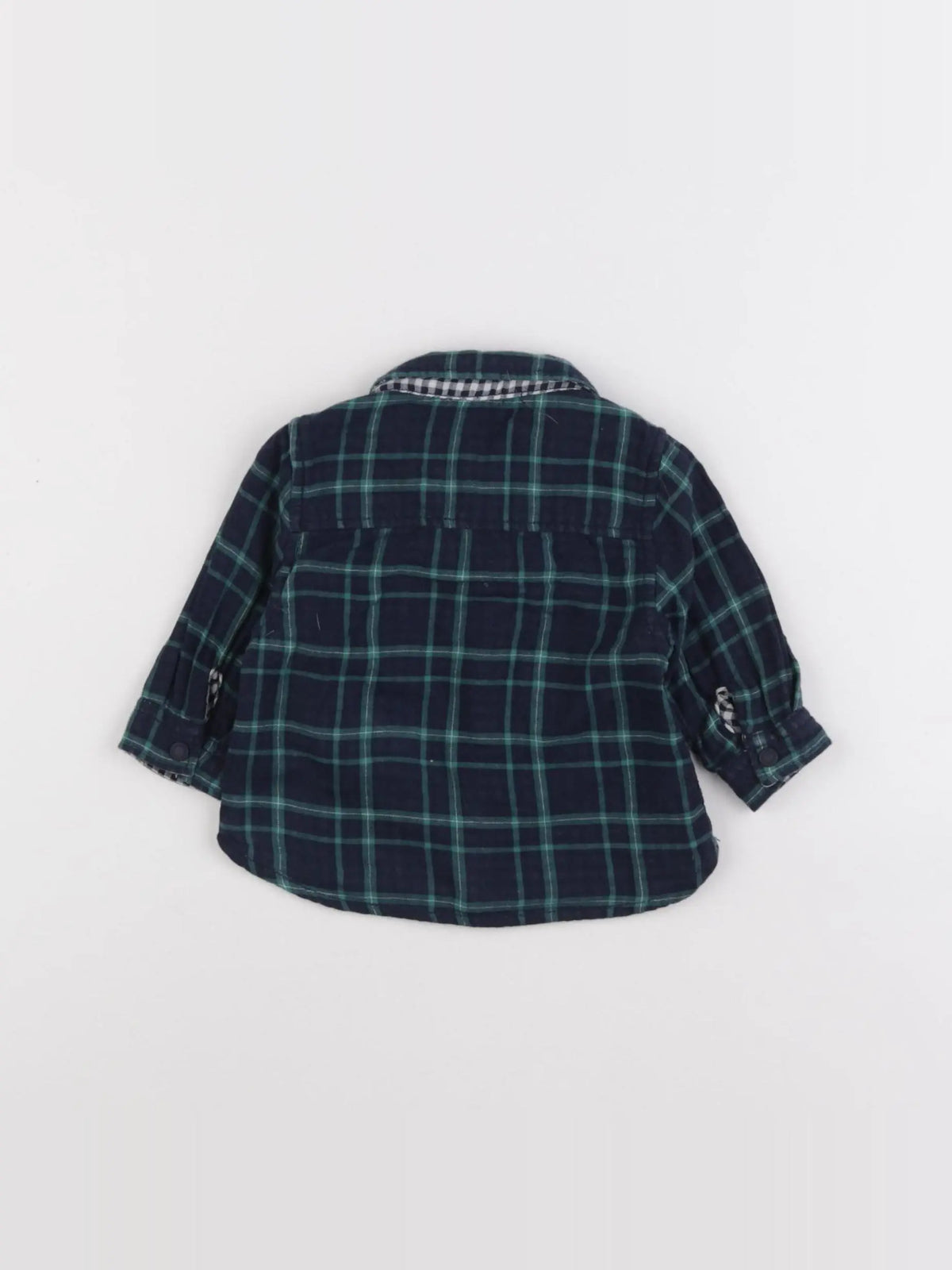Tape à l'oeil - chemise réversible bleu, vert - 3 mois