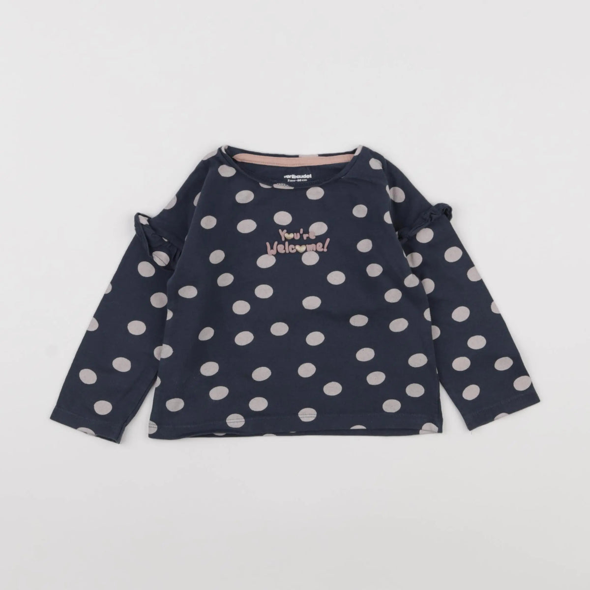 Vertbaudet - tee-shirt bleu - 2 ans