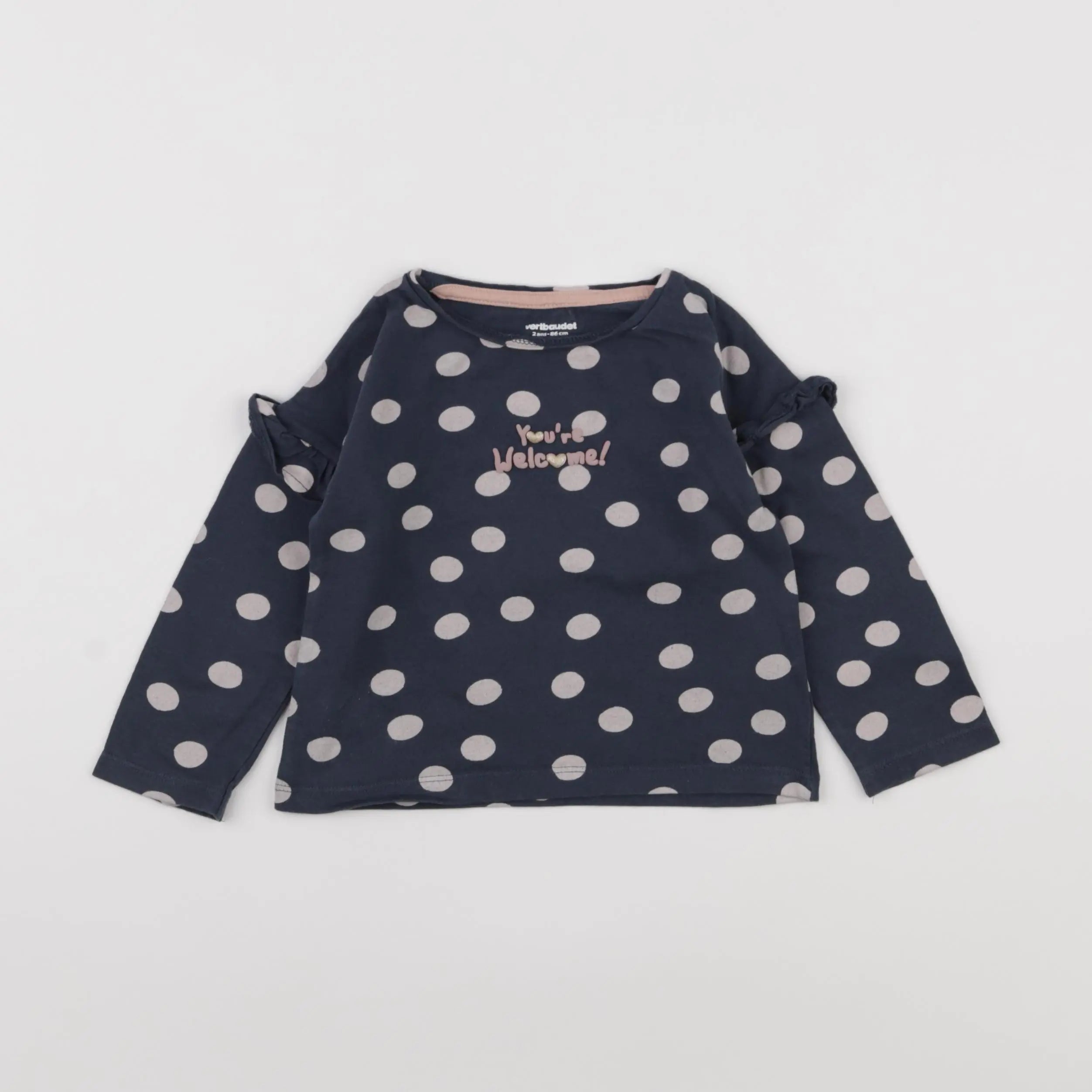 Vertbaudet - tee-shirt bleu - 2 ans