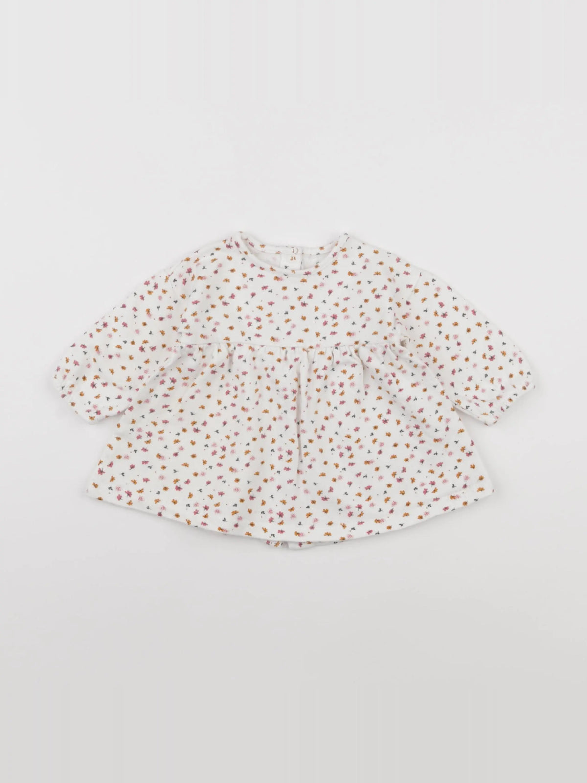 Vertbaudet - robe blanc, rose - 6 mois