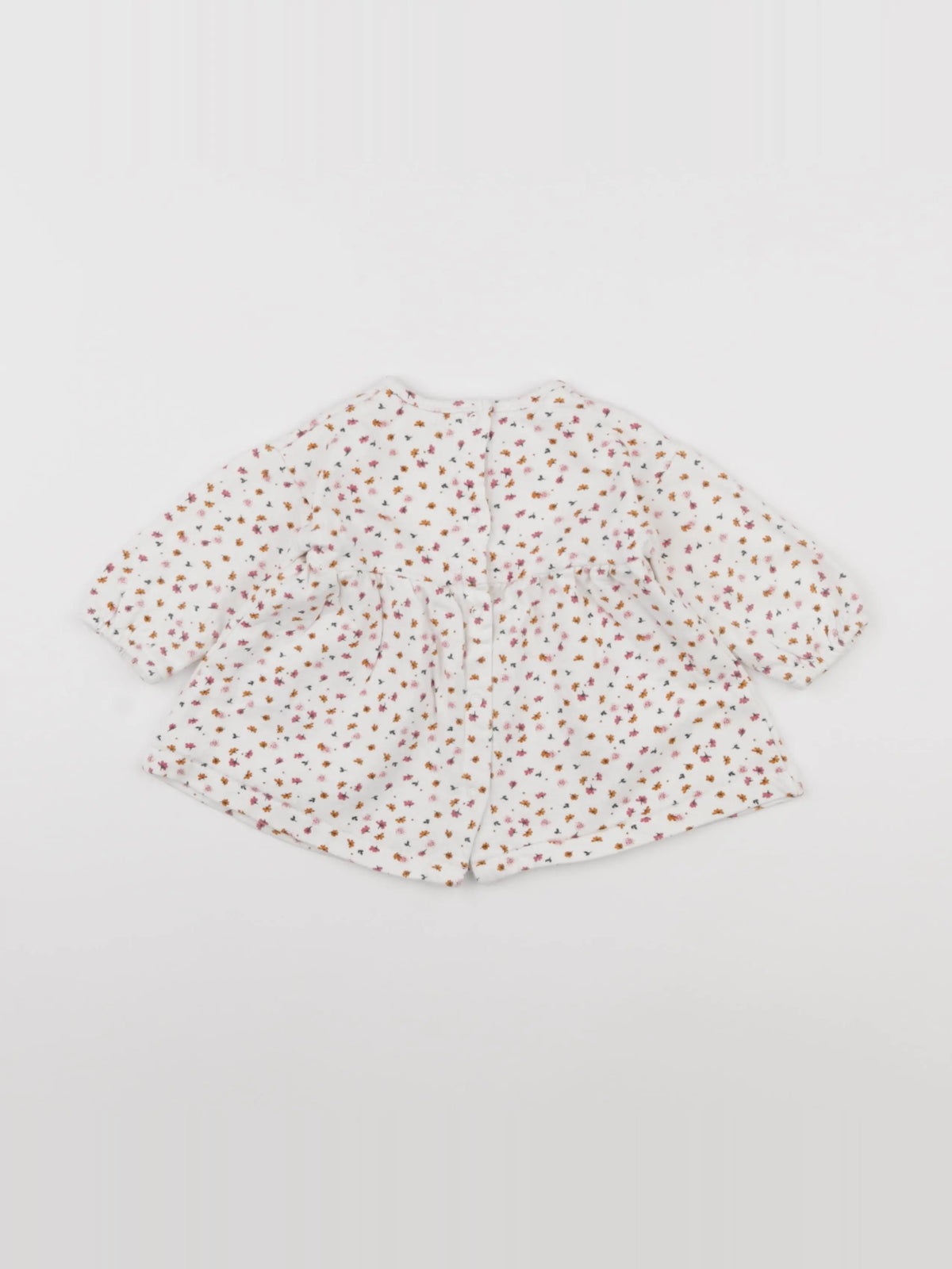 Vertbaudet - robe blanc, rose - 6 mois